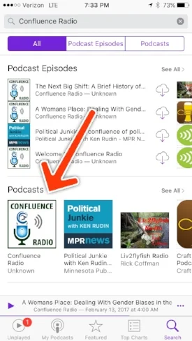 Tap on Confluence Radio