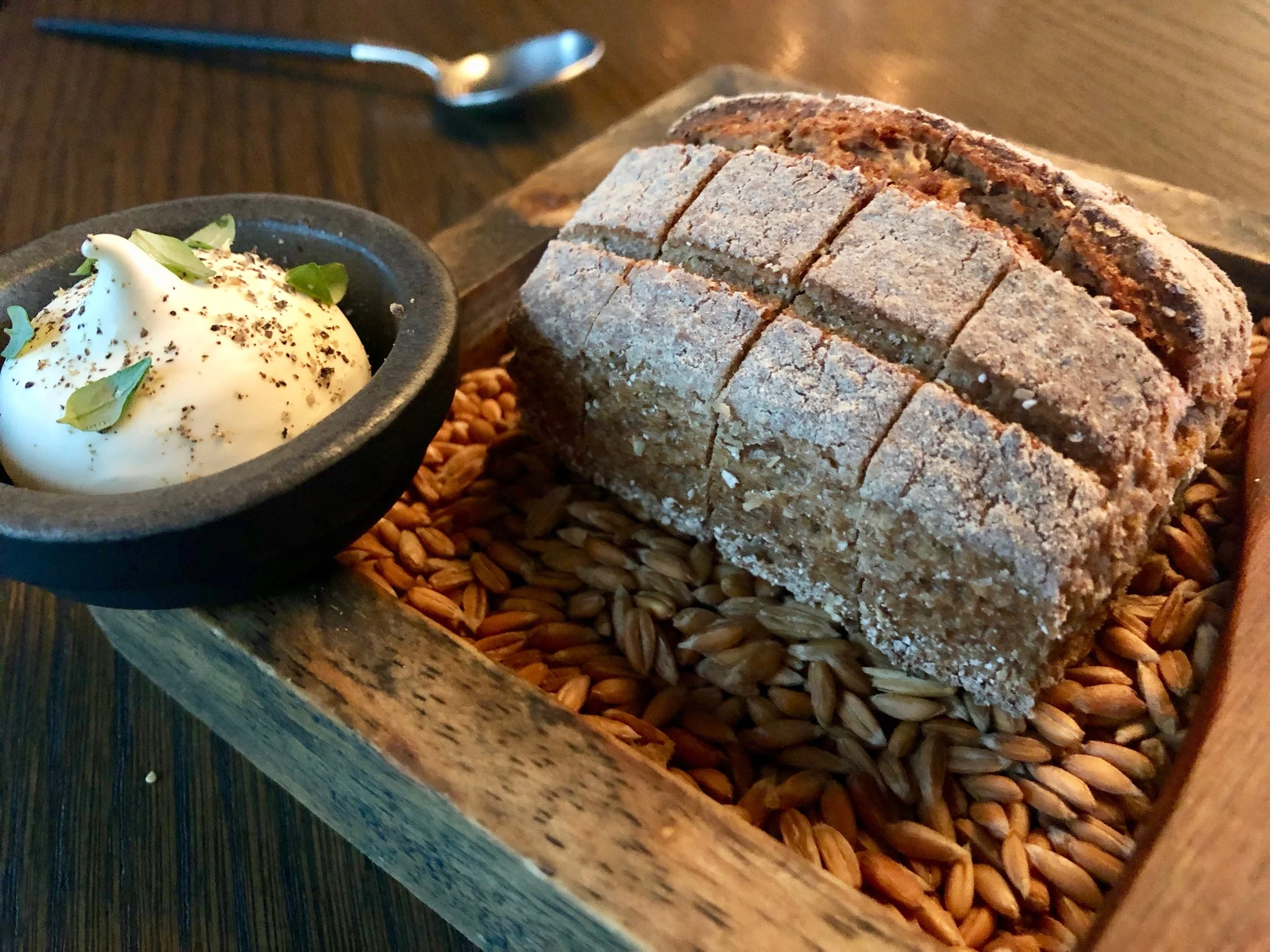 In case all those courses aren’t enough, Kontrast also brings each diner an individual sliced sourdough rye bread. It’s served with organic butter blended with pork fat, rosemary and thyme. So much for my colleague saying, “It isn’t a heavy dinner. It’s a fishy dinner.” #worthit