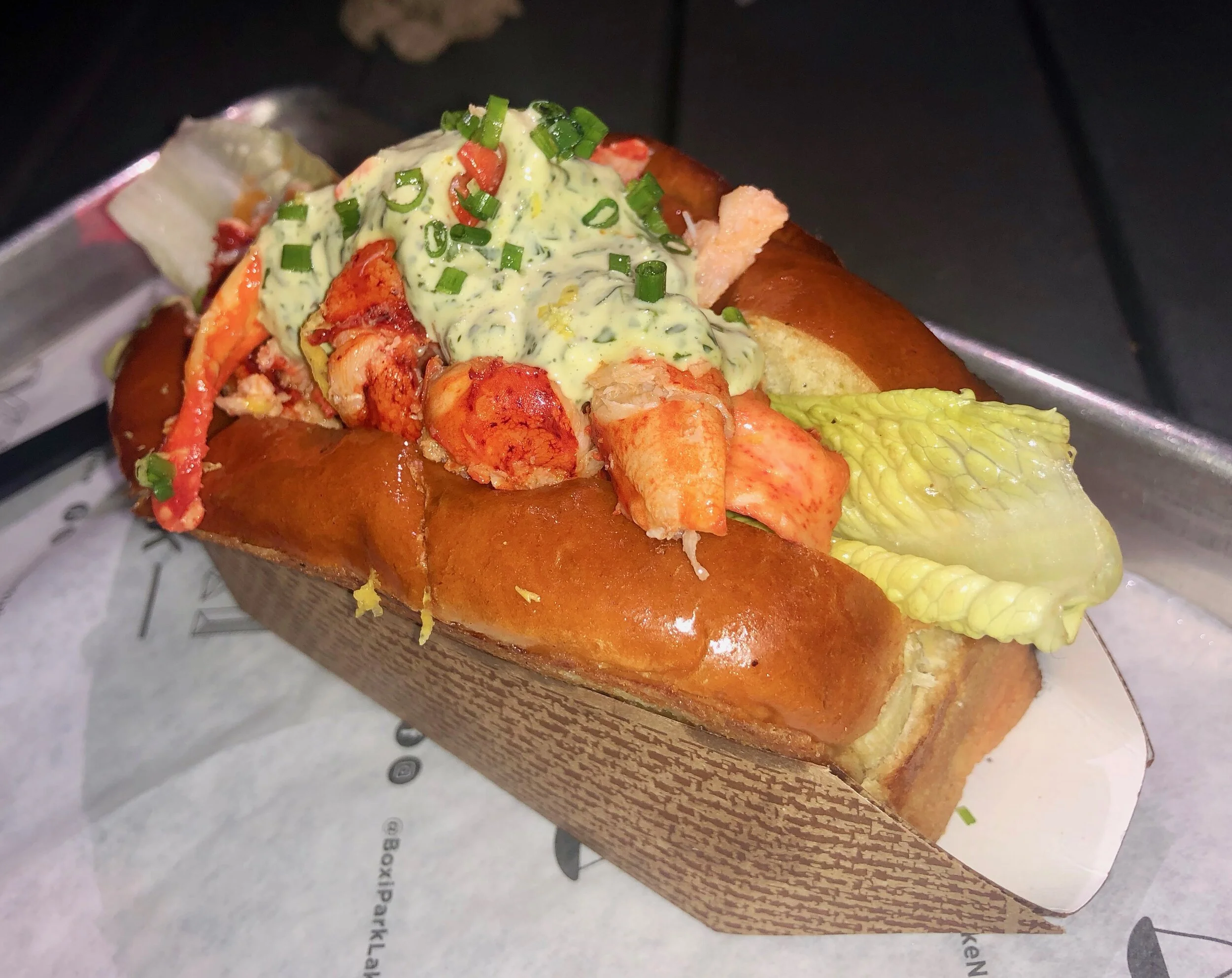 Herb Lemon Lobster – This one sounded relatively dietetic, since the base is poached lobster. On top are lemon-parsley mayo and lettuce.