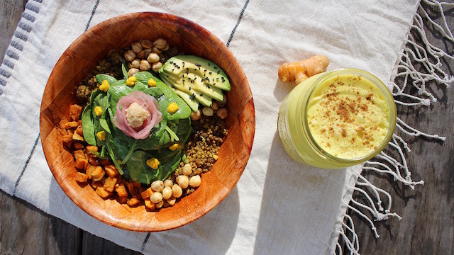 Kitchari Bowl & Golden Mylk. Photo by Jess Engle.