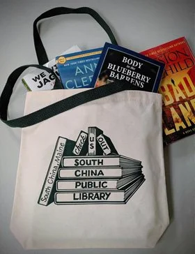 Tote bag with books