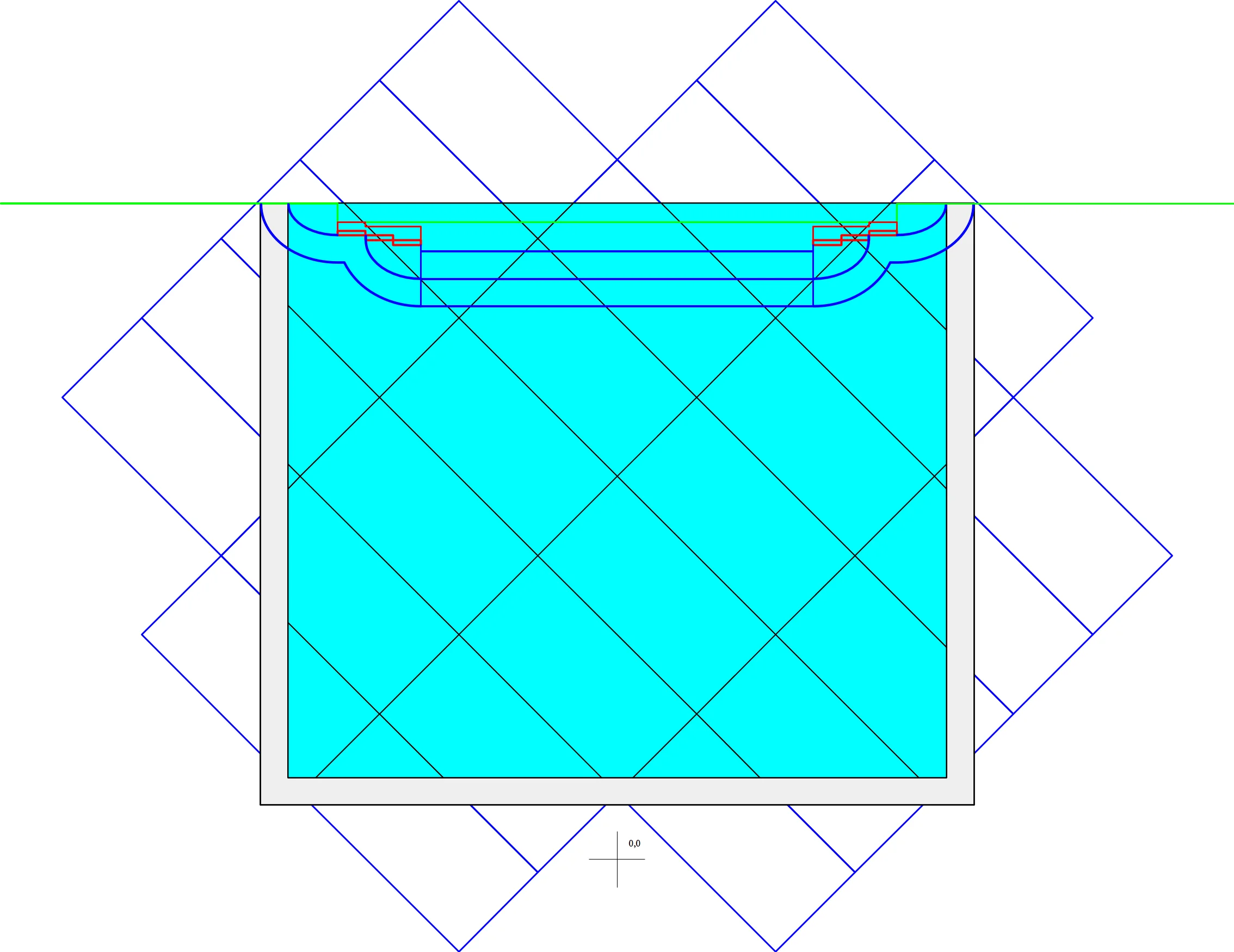 CAD drawing of floor layout