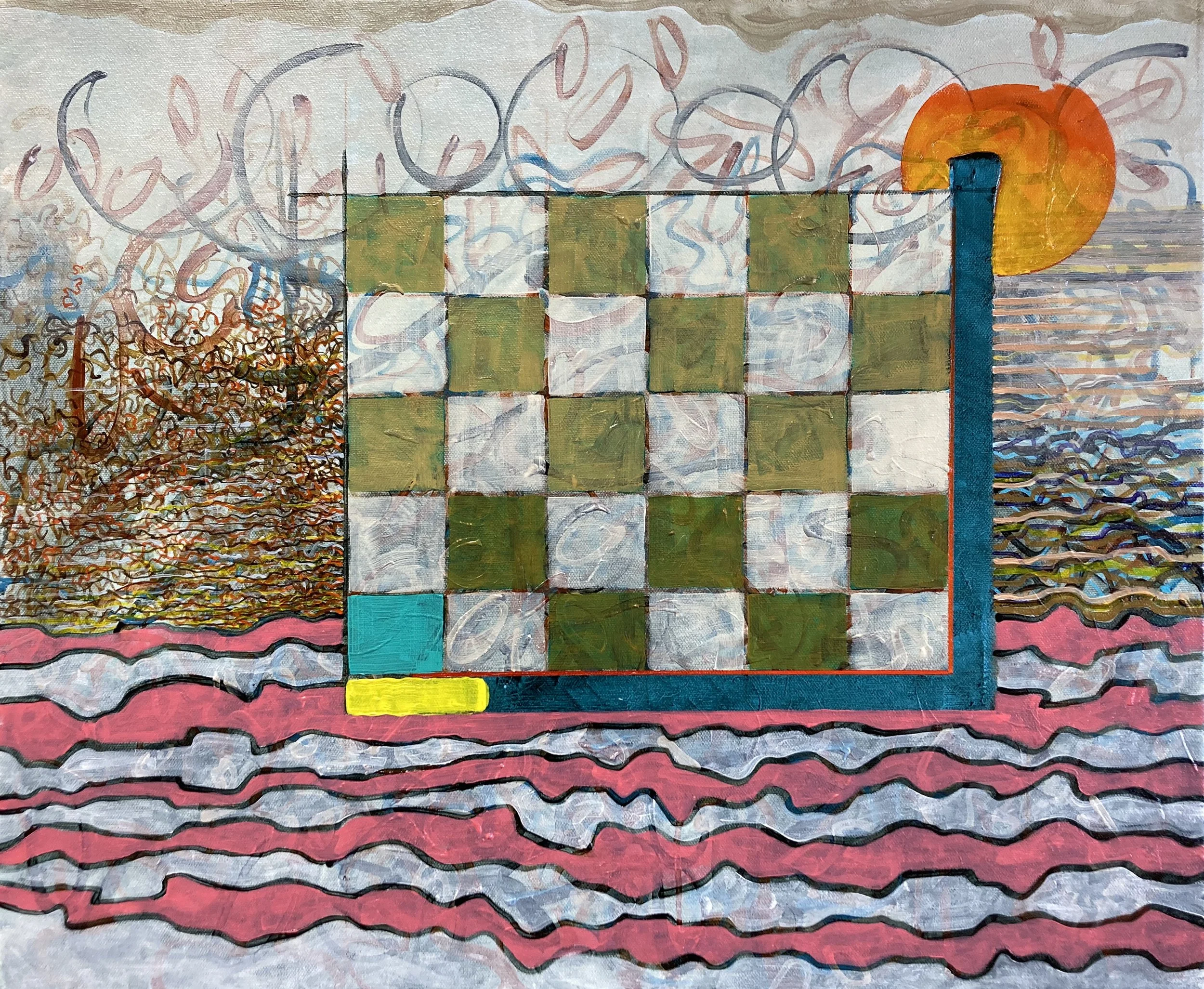 Checkers by the water