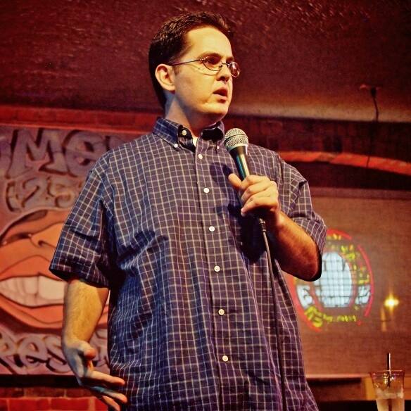Fred telling stories to drunk people.