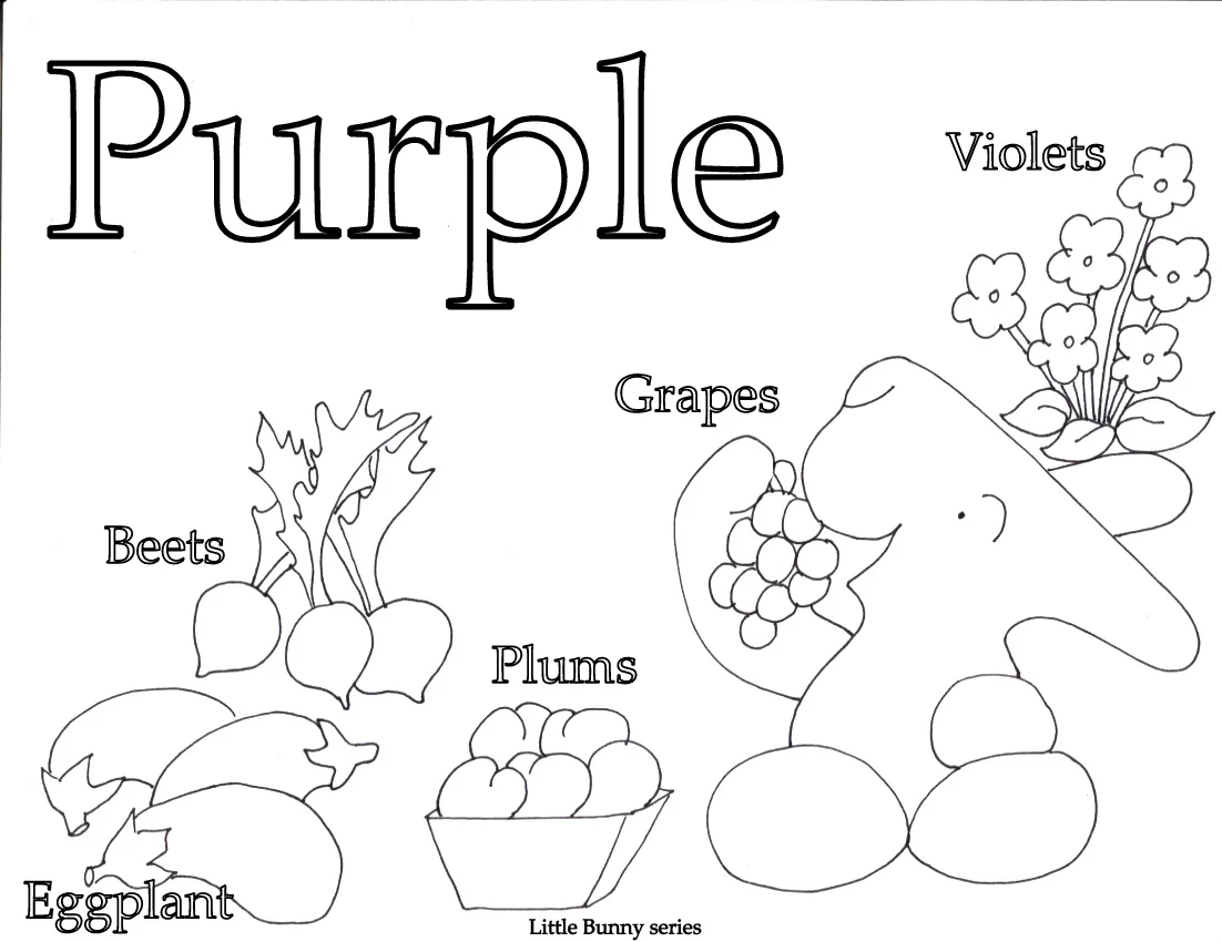 Purple Coloring Pages