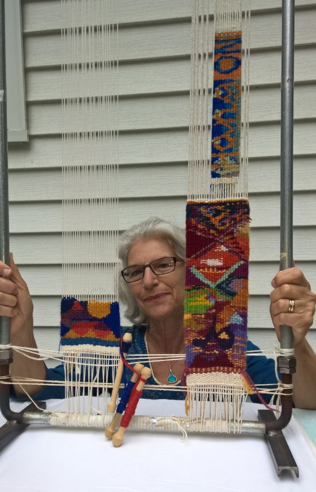 Pipe loom used in tapestry workshops