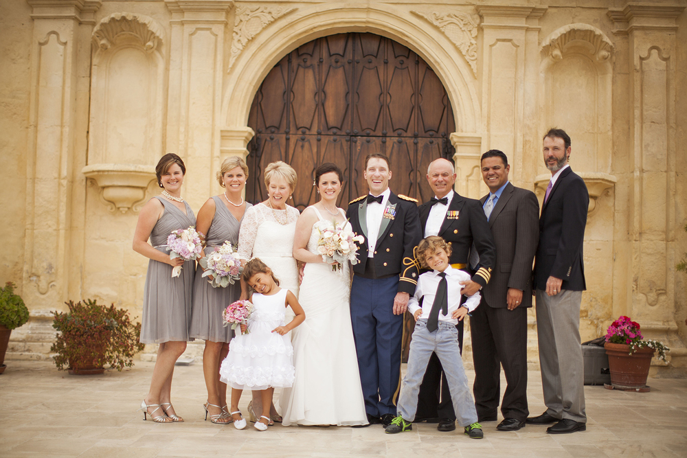 Family photo from left to right: Me, Sister Bernadette, Mama Theresa and Niece Sadira, Sister/Bride Caitlin, Brother-in-law/Groom Mike, Papa Dennis and Nephew Aiden, Brother-in-law Nersi, and Husband/Partner Jeremy.