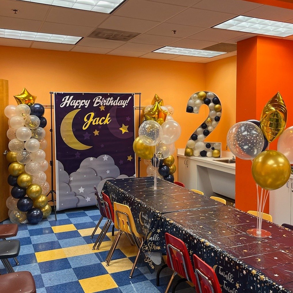 Did you know we booked parties? Well, we do!
Check out the decorations for this birthday party we recently had. 
If you are interested in booking a party and need more information, check out our website: https://www.childrensmuseumofalamance.org/part