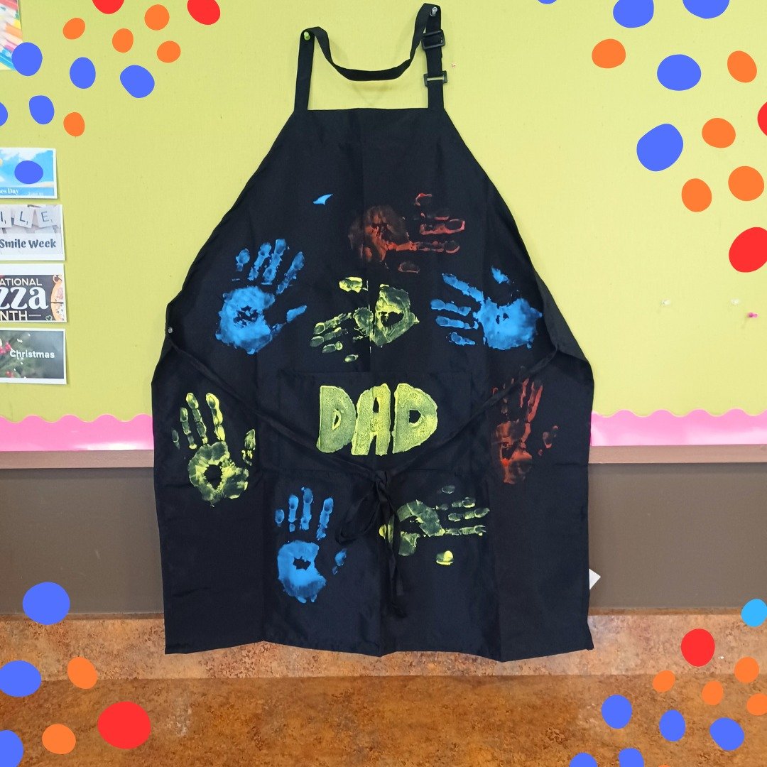Come celebrate Father's Day at CMAC by bringing your little one to make a hand-painted keepsake apron for the father figure in their life! 🖌

We'll be doing these as a special craft on Friday, June 13. Registration is not required, and the craft is 