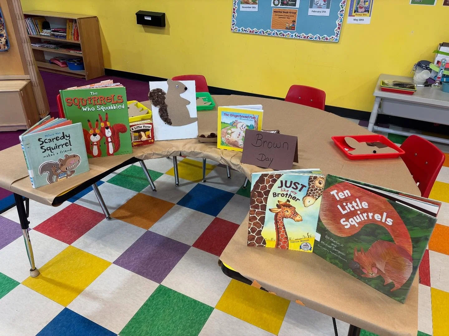 Join us for our first Color Day today! 
Novembers color is Brown 🟤🐿️