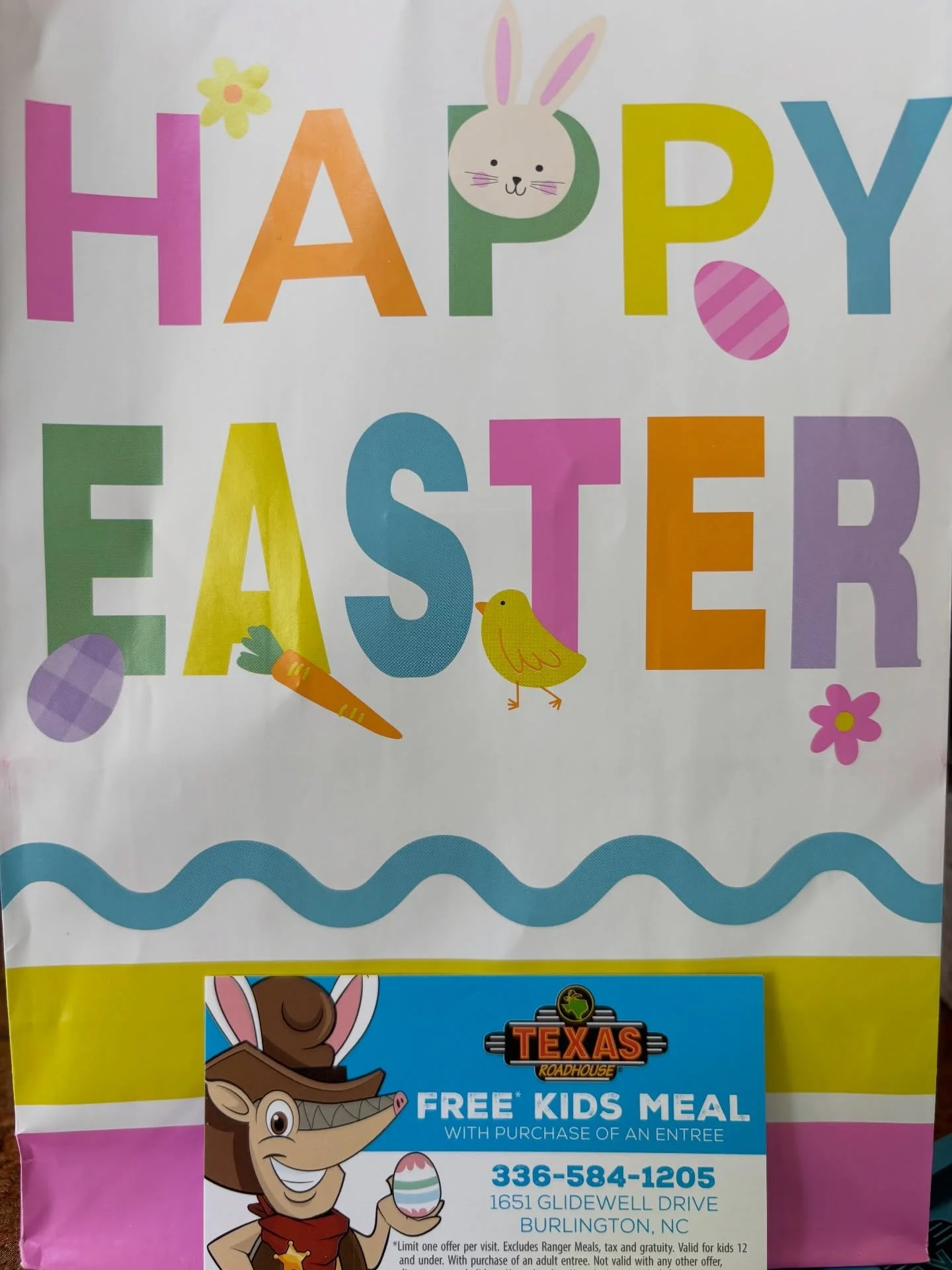 Shoutout to Texas Roadhouse in Burlington for their generous donation of free kids meal coupons! 💛👏
We appreciate your support more than you know! Be sure to grab one while supplies last! 🐣✨

#ThankYou #CommunitySupport #LocalLove #TexasRoadhouse