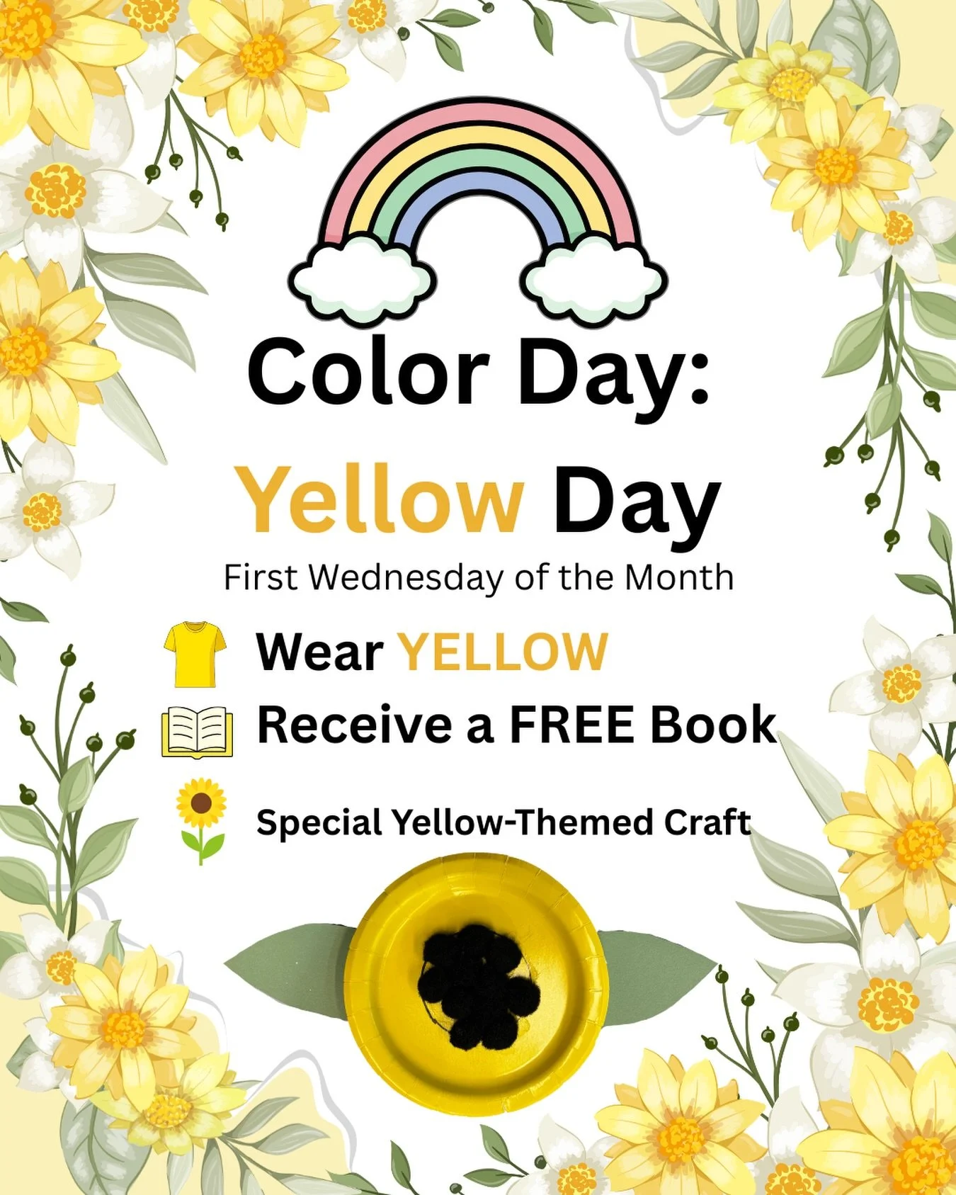 💛🌼 TODAY IS YELLOW DAY! 🌼💛

Wear YELLOW to the museum today and receive a FREE book while supplies last! 📚✨

We&rsquo;ll also have a fun yellow-themed craft for children to enjoy during their visit ☀️🌻

Come celebrate Color Day with us and brig