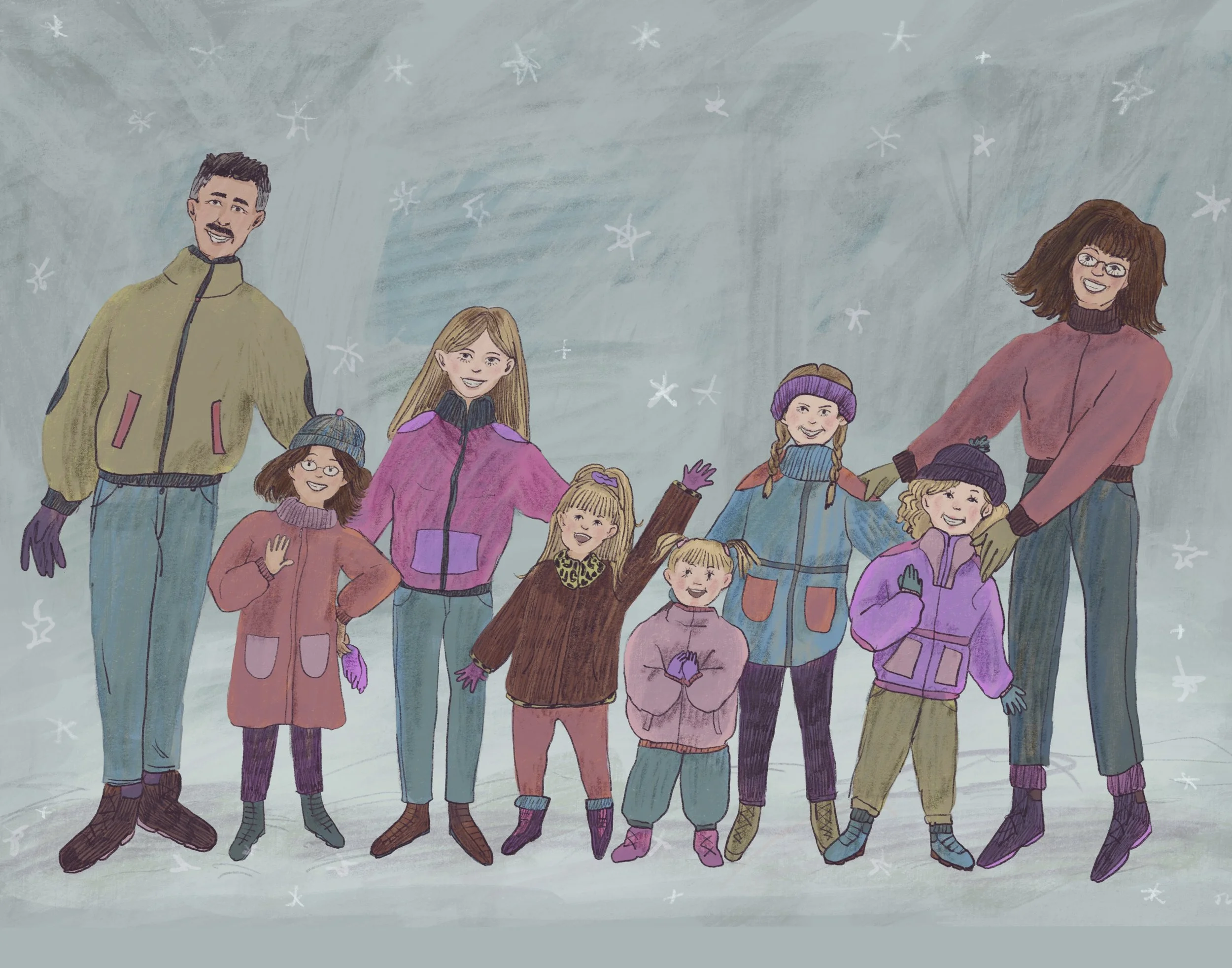  Family Portrait, Digital Painting 