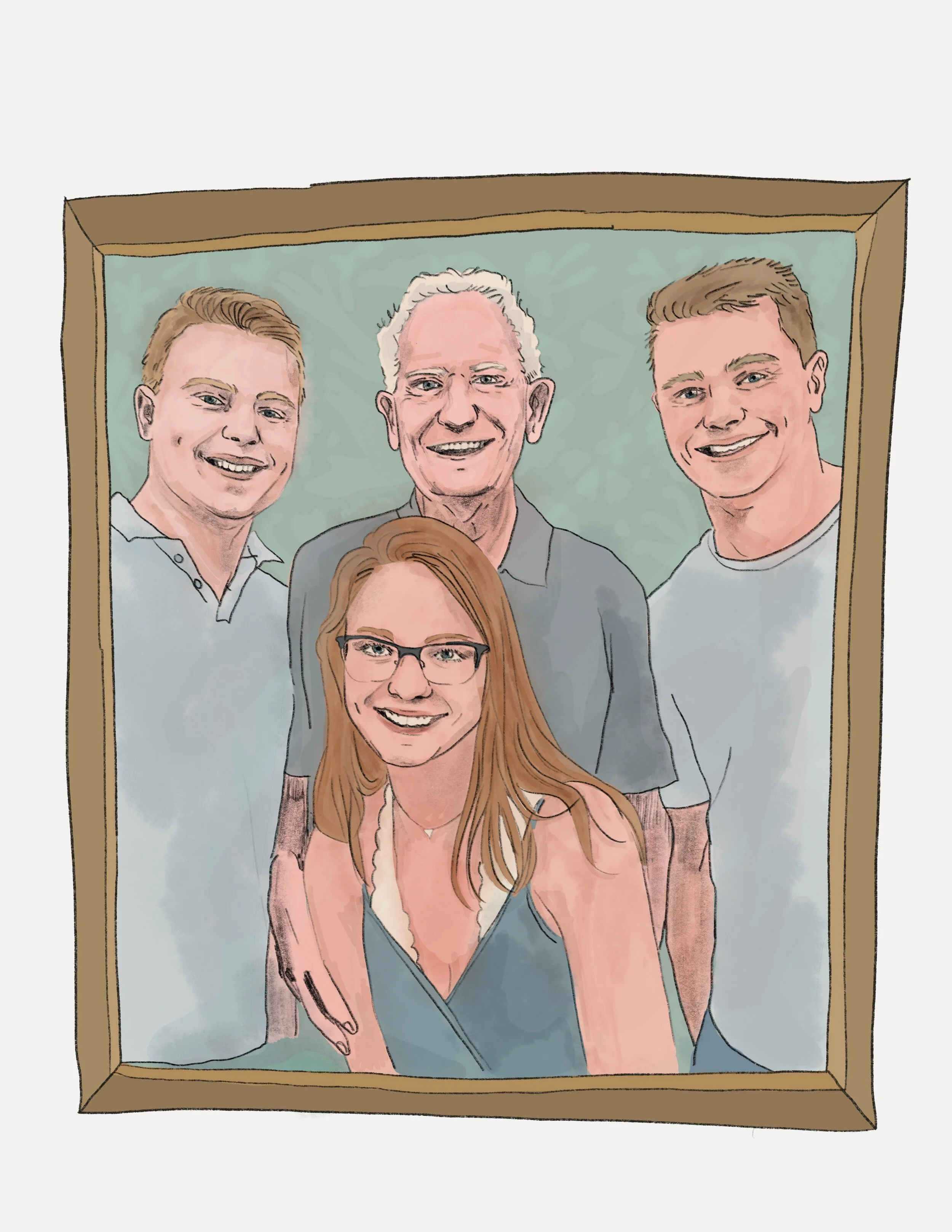  Family Portrait, Digital Painting 