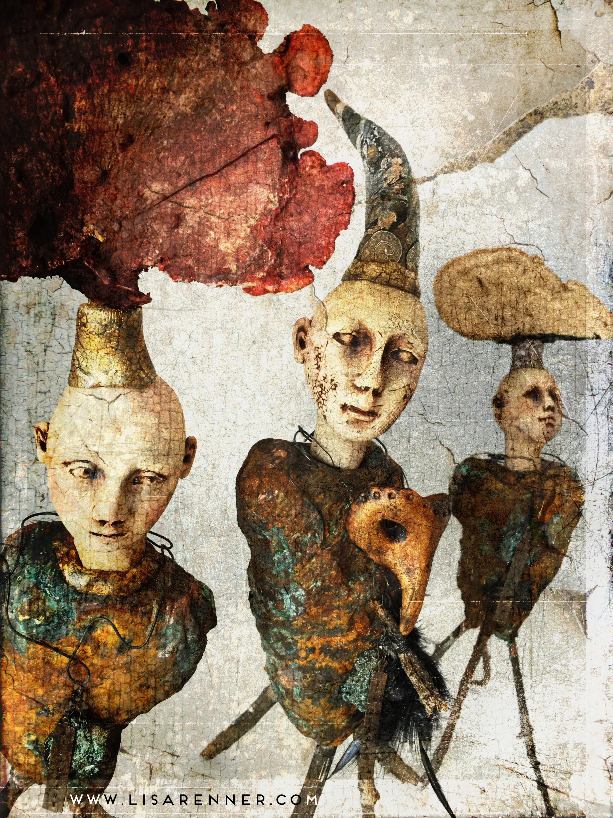 Talisman Wizards "The Watcher" series: The Visionary, The Oracle and The Soul Search created for the Petaluma Art Exhibition 2016