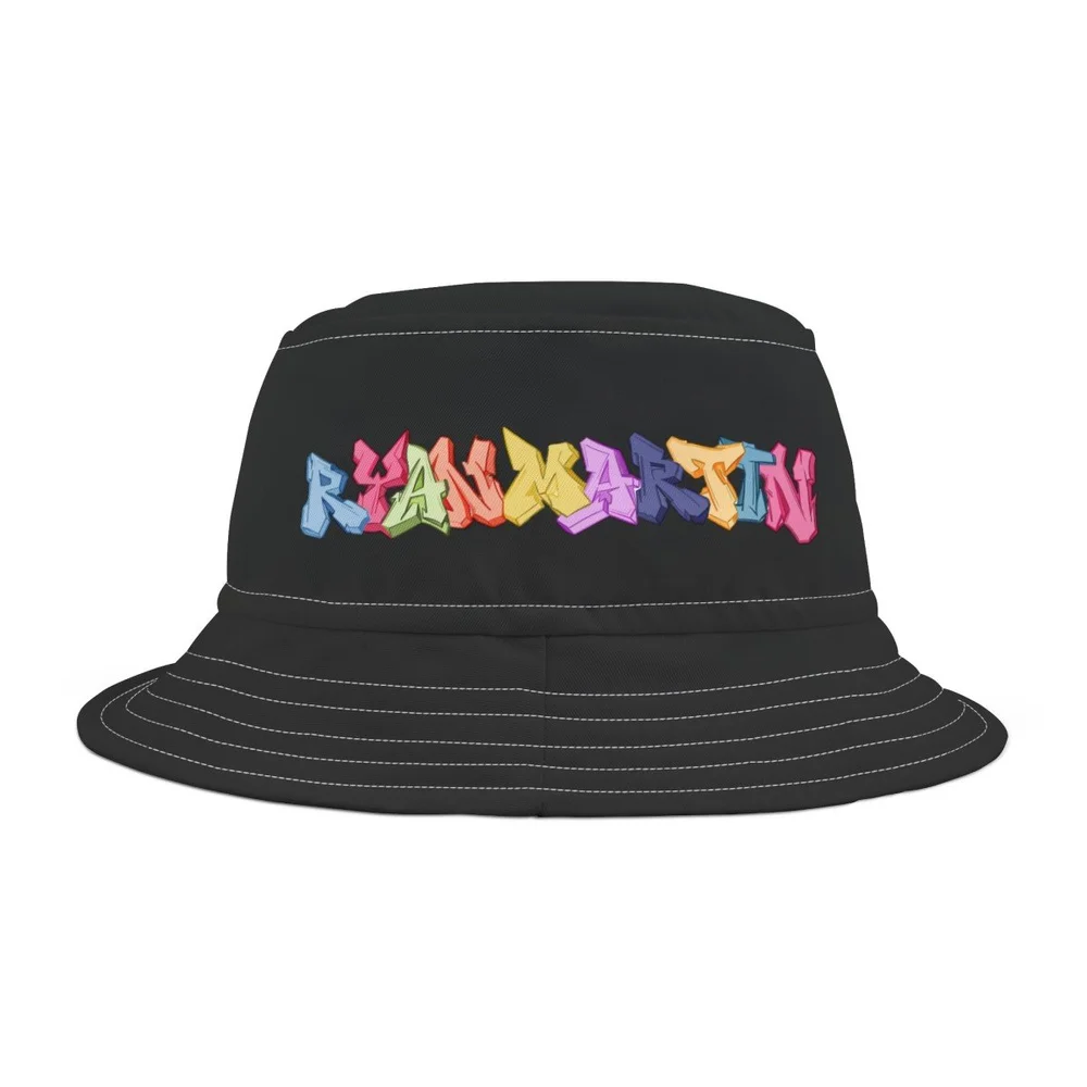 RM Grafitti Bucket Hat - Black — The Ryan Martin Collection