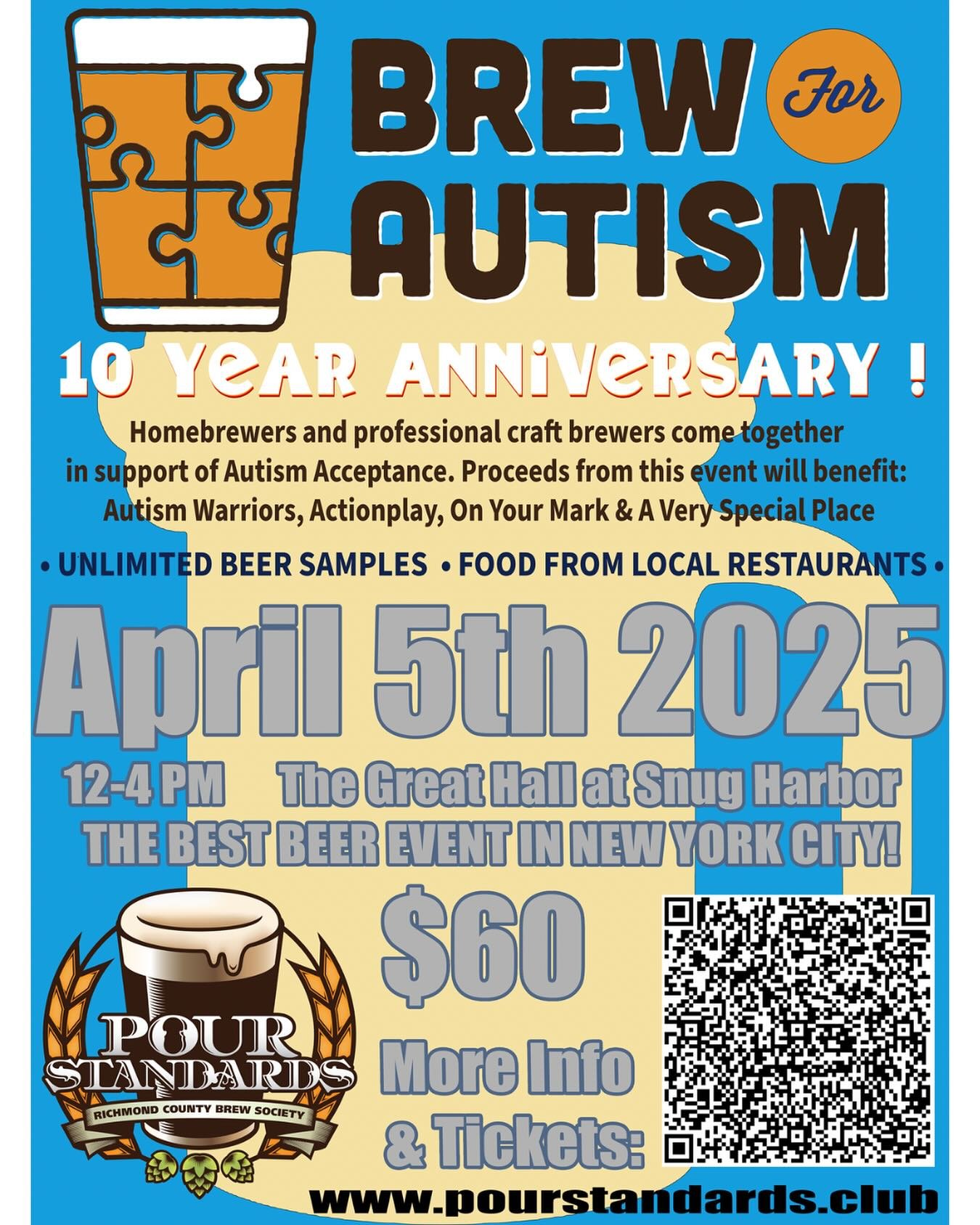 🚨Take advantage of special early bird pricing for this year&rsquo;s Brew for Autism event!🚨
Join us on April 5th and enjoy homebrews while supporting great organizations. 
Link 🔗 to tickets 🎟️ in bio!
