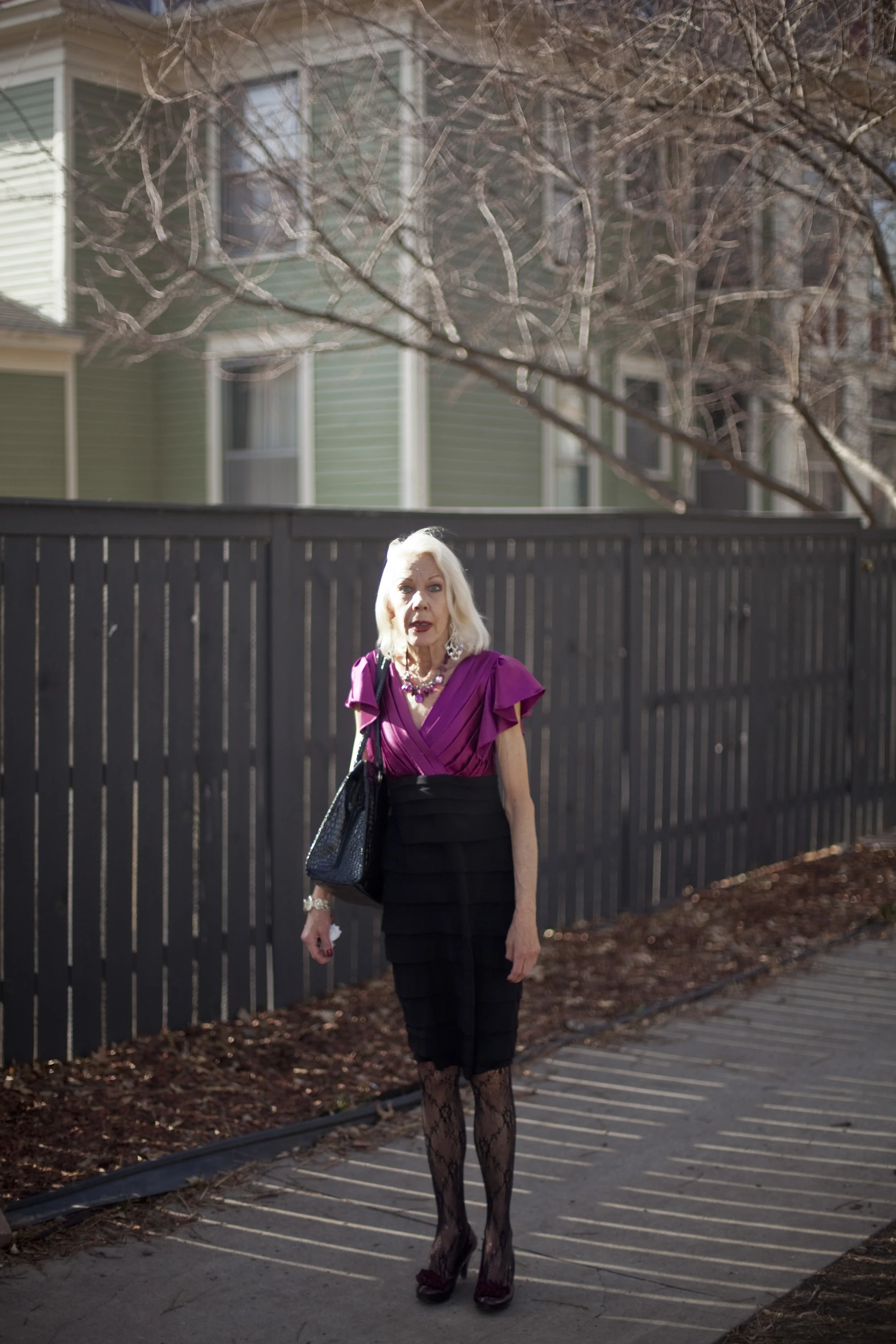  A woman in the Near South neighborhood of Lincoln, Nebraska. 
