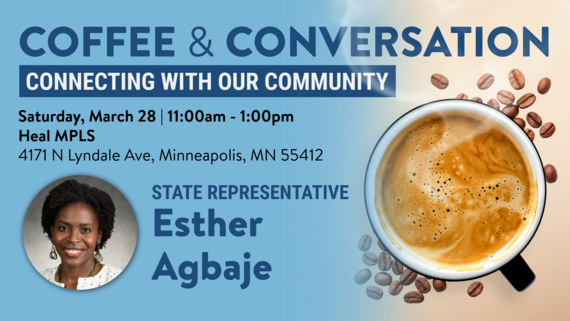 Coffee &amp; Conversation with Rep. Esther Agbaje