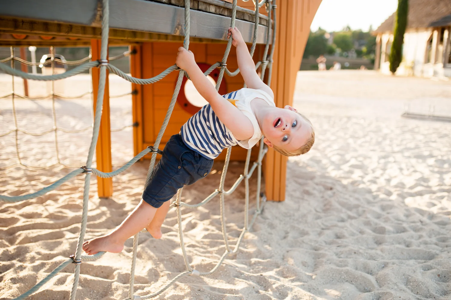 Not much shade here, but still - the shady side of the playground is far better for photos..