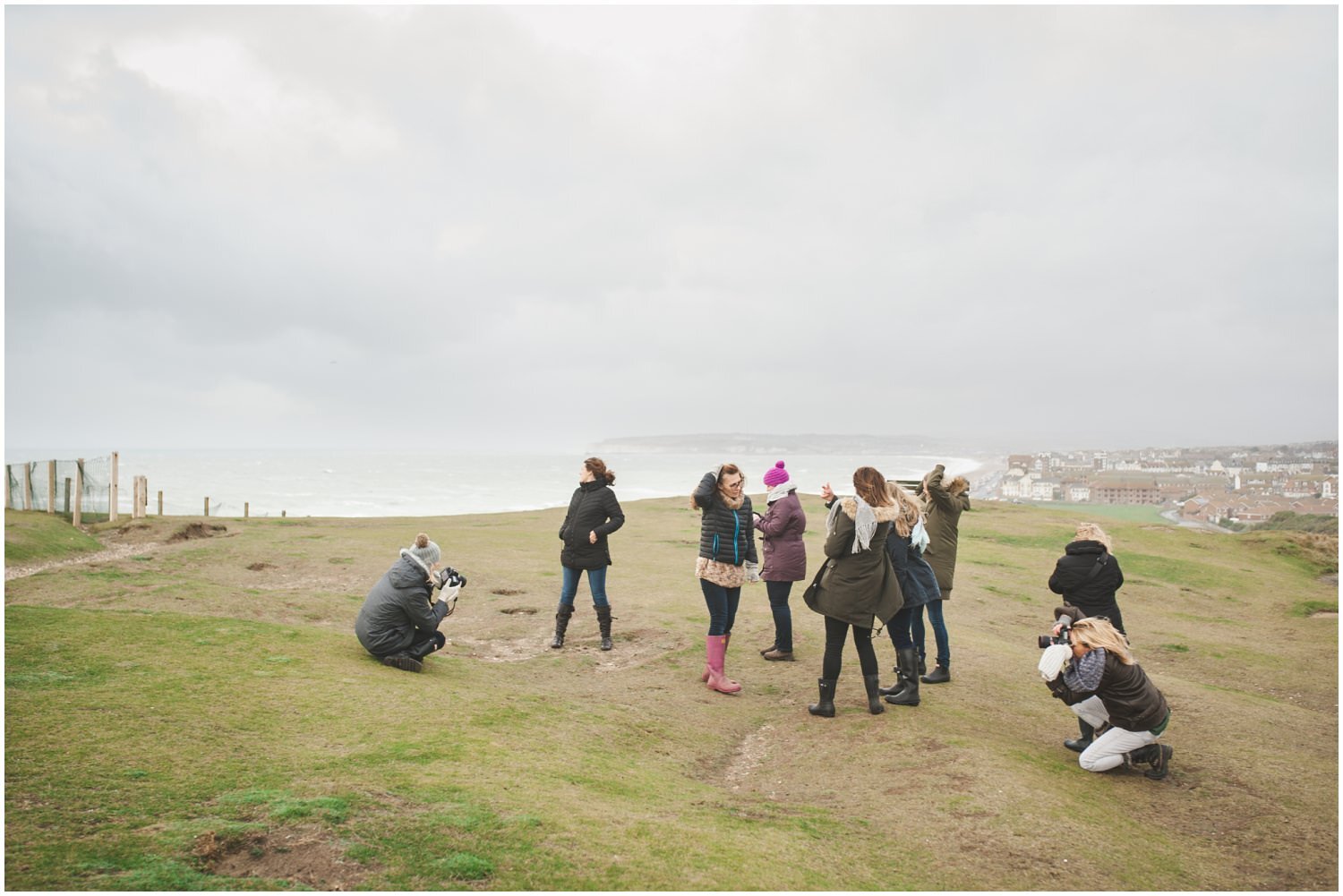 Photographers trying to stay upright!