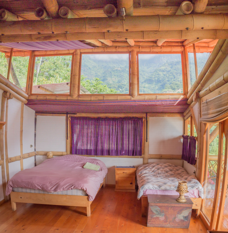 Guest Room, Bambu Guest House, lodging for Permaculture for the Herbalist’s Path course, September 23, 2019 - October 18, 2019 Lake Atitlan, Guatemala
