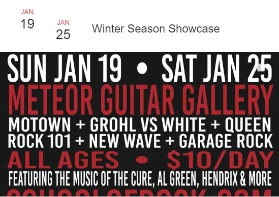 School of Rock Winter Showcase #1