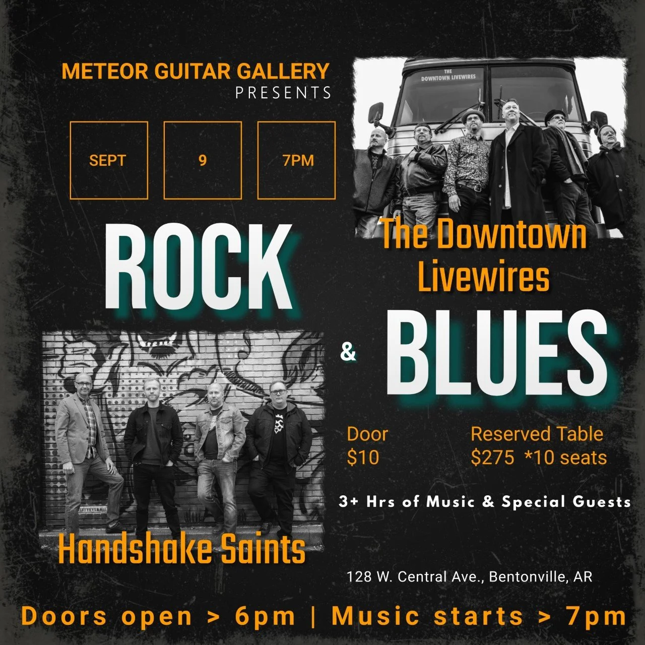 Rock and Blues with Downtown Livewires and Handshake Saints