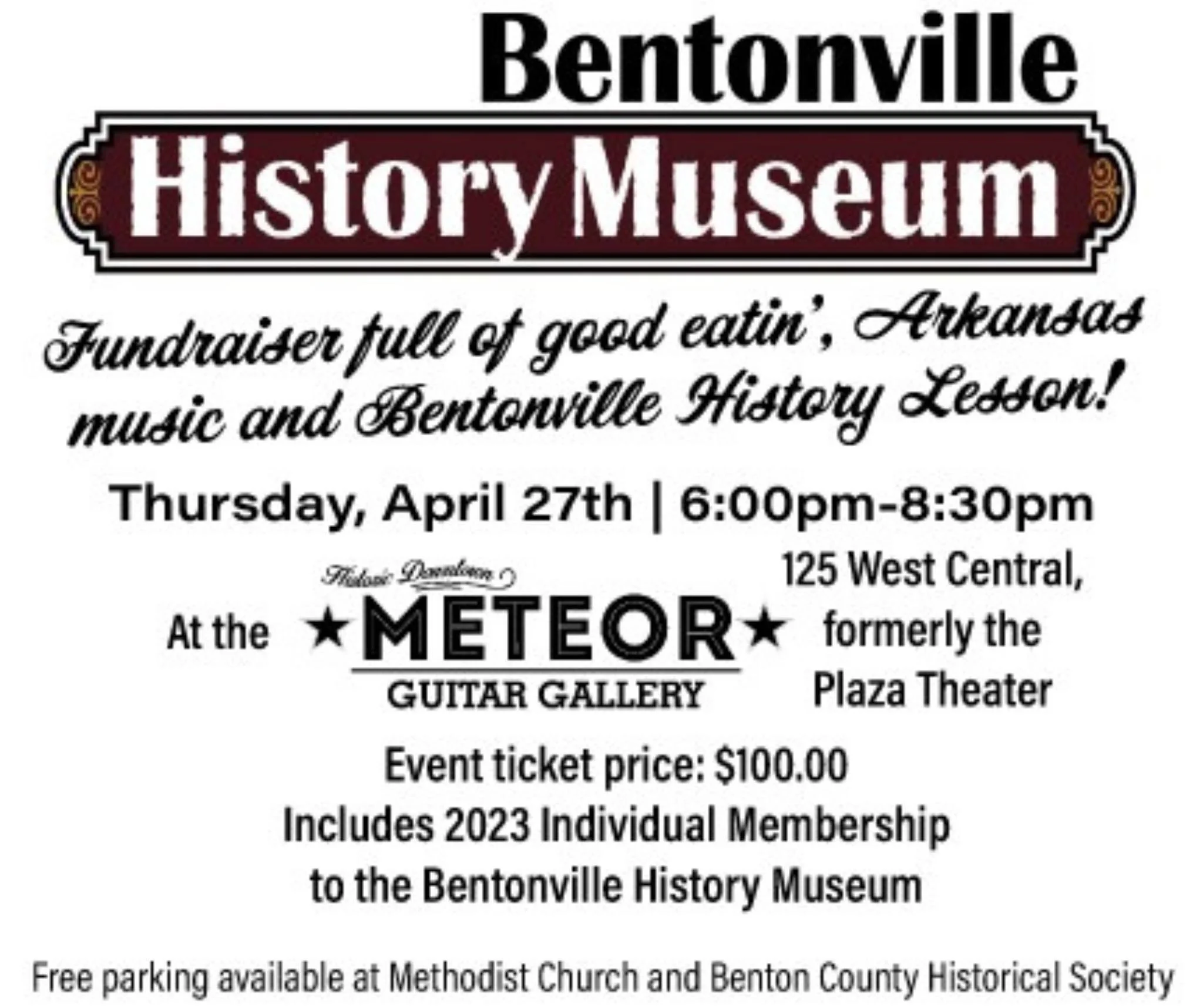 Bentonville History Museum Fundraising Dinner