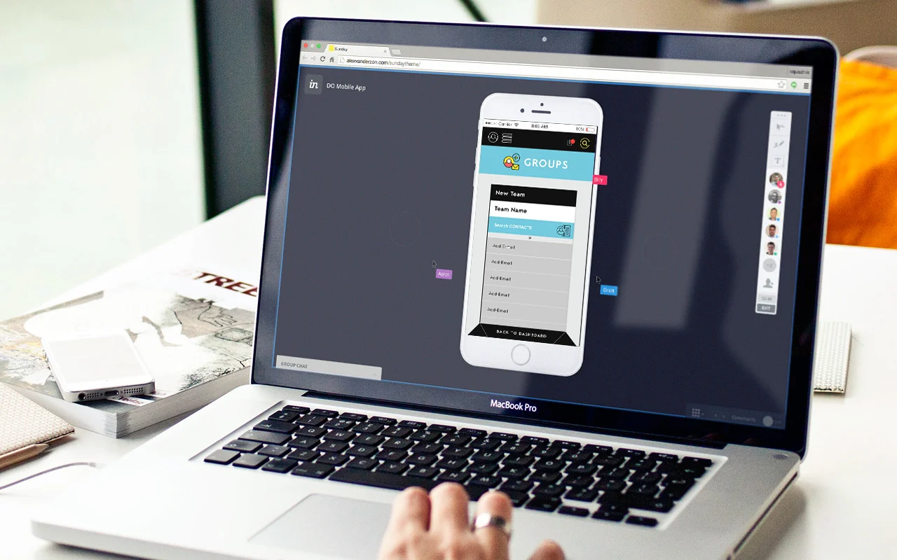 Interactive testing on InVision