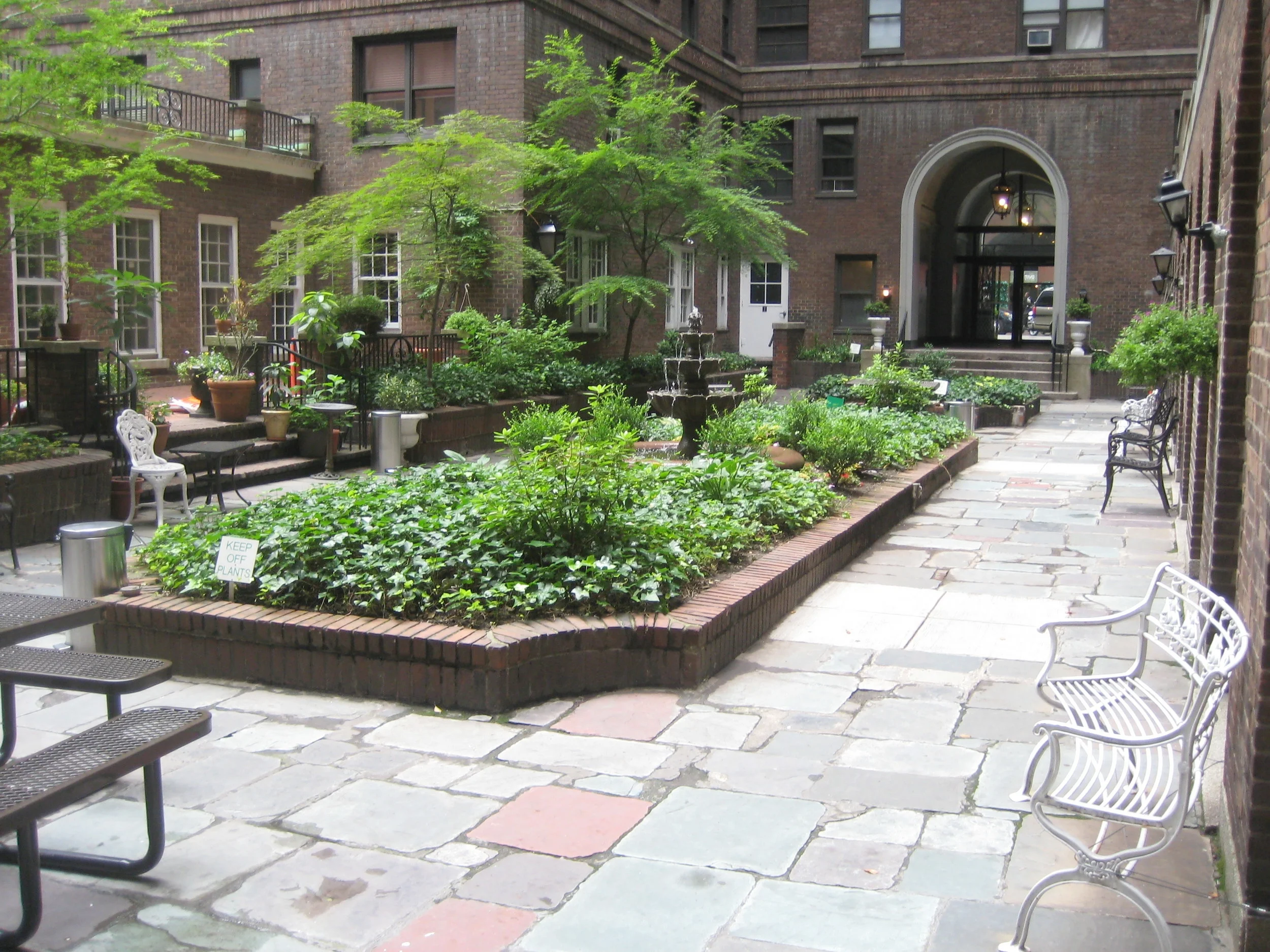 My courtyard (the BUILDING'S courtyard) in my last apartment in NYC.