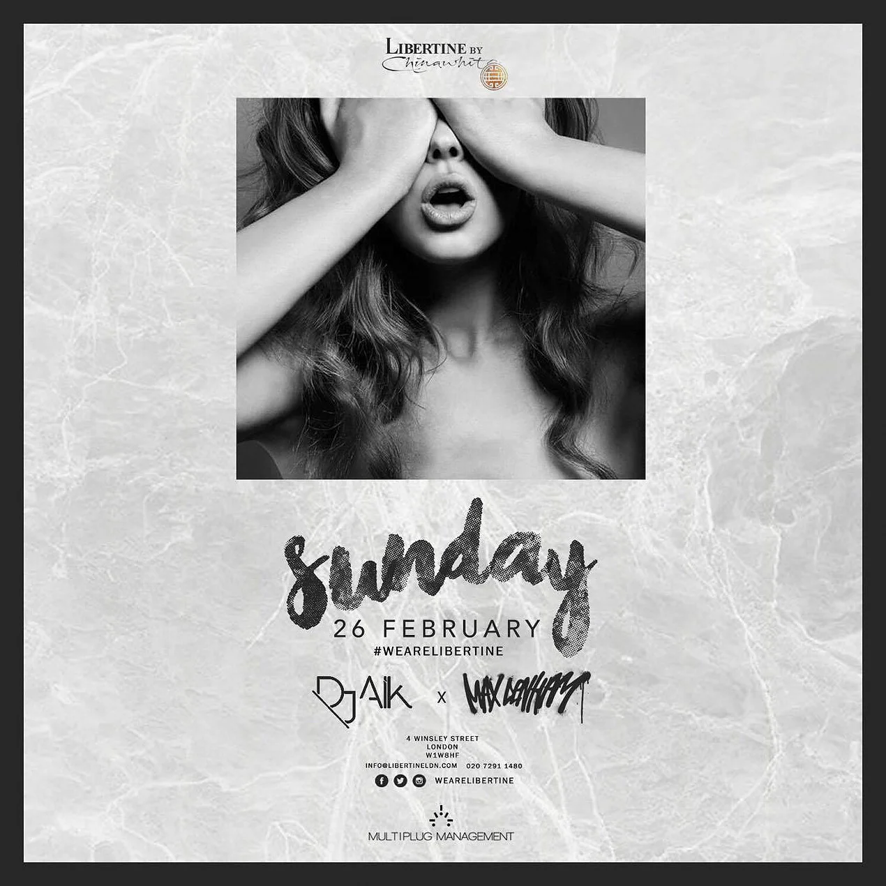 This Sunday we are returning the Libertine's doors as an opportunity to celebrate an amazing weekend before it comes to a close. We are glad that we have the opportunity to present our guests with Libertine as we have had nothing but a positive atmosphere and energy every Sunday.
