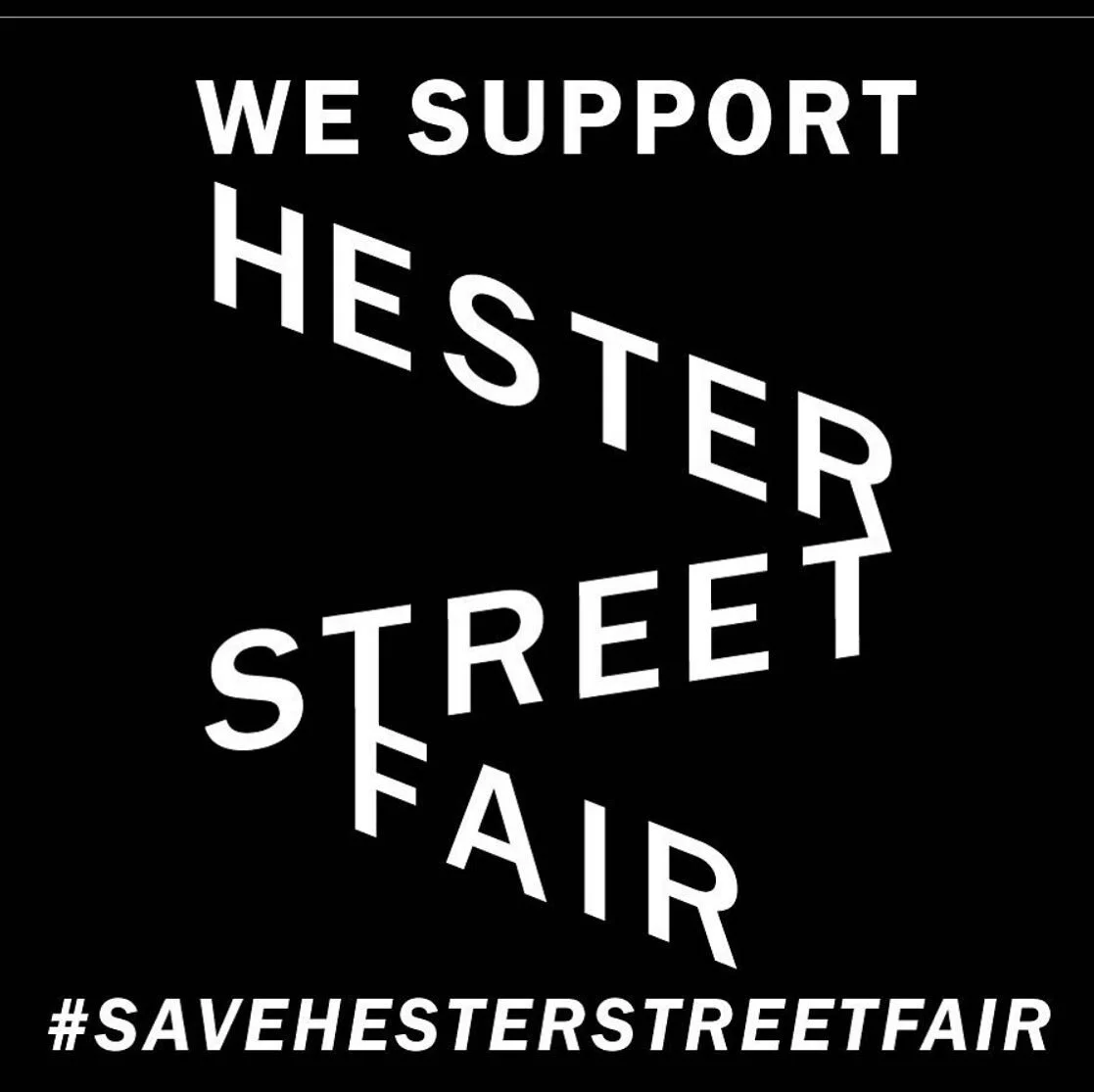 It&rsquo;s very important to support our amigos, if it wasn&rsquo;t for @hesterstreetfair we wouldn&rsquo;t have been around. Please help us and sign up to save there space! They were our back bone for a few years while we were starting up, they are 
