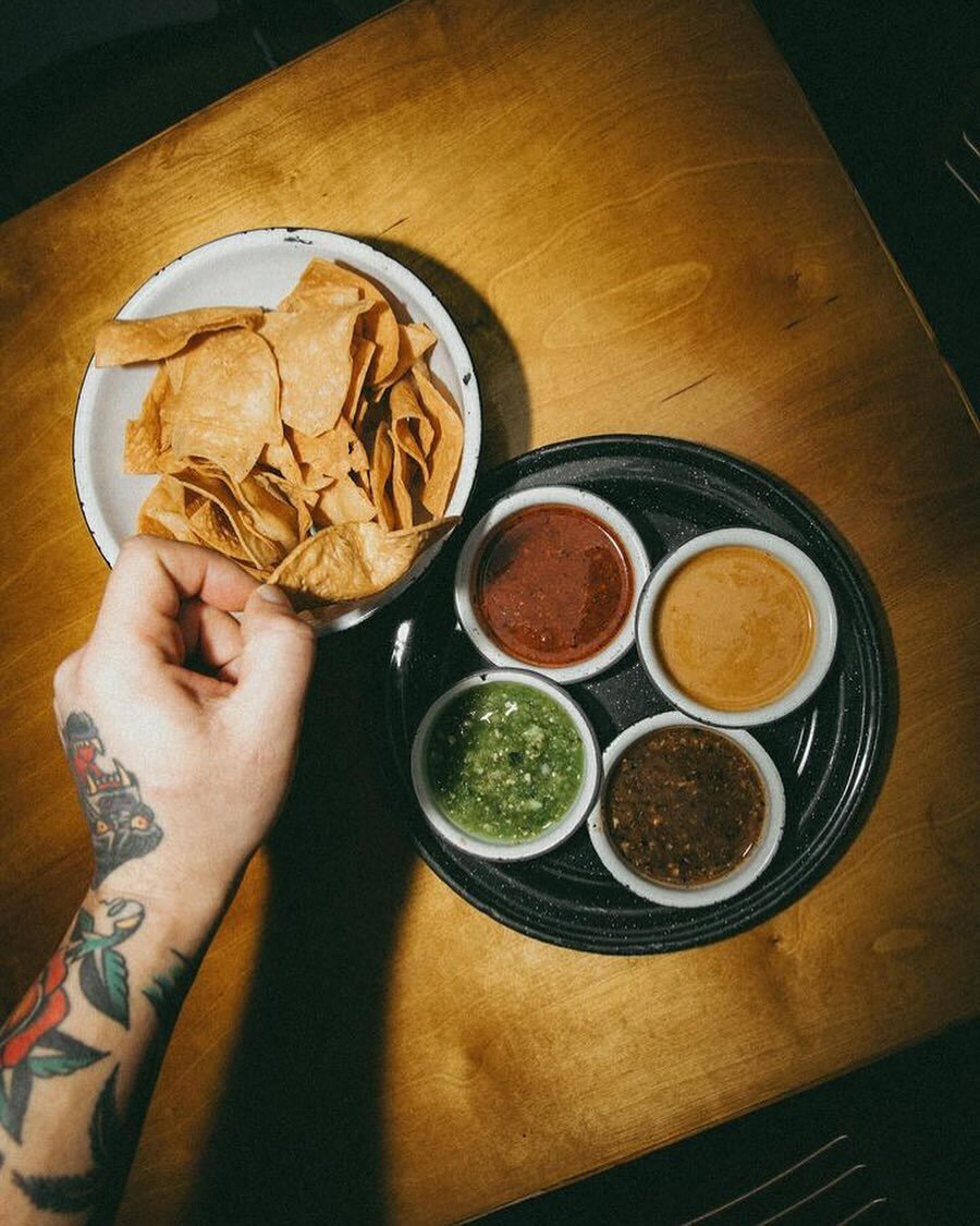 Chips and Salsa #gordoscantina #authenicmexican #mexicanstreetfood #chips #handcut #housemadechips#salsa #fresh #verde #roja #habanero #arbol #bushwick Brooklyn #nyc #nymademexicoapproved