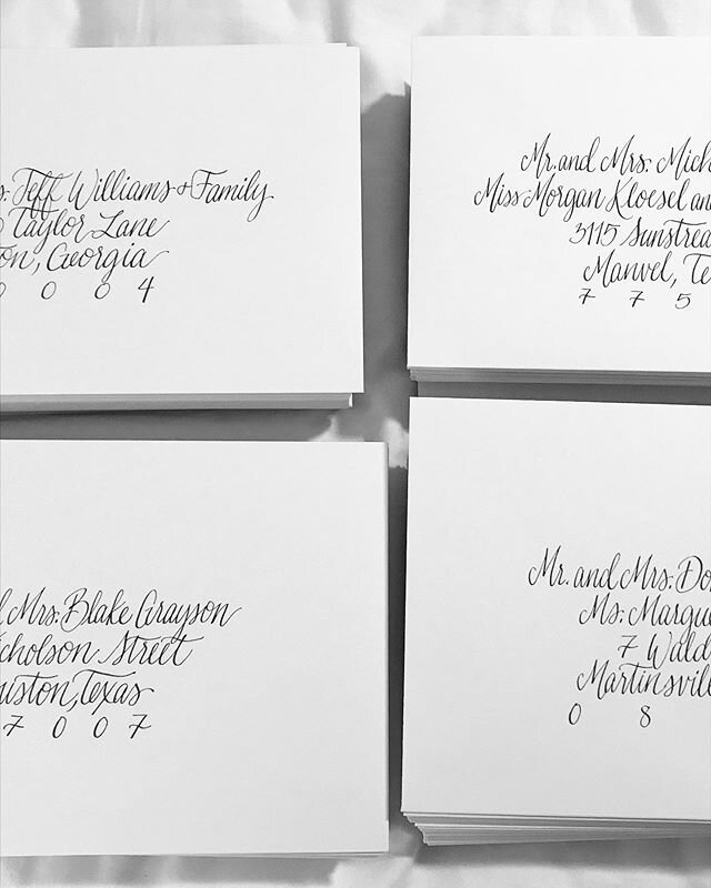 Thankful for big stacks of envelopes! #26letterscalligraphy