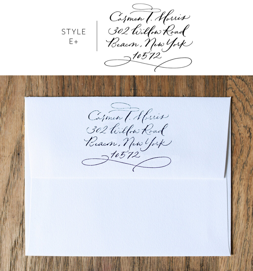 Custom Handlettered Return Address Stamp — Mason Alley Calligraphy