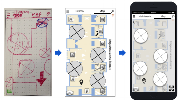 Map iteration process from sketch to prototype