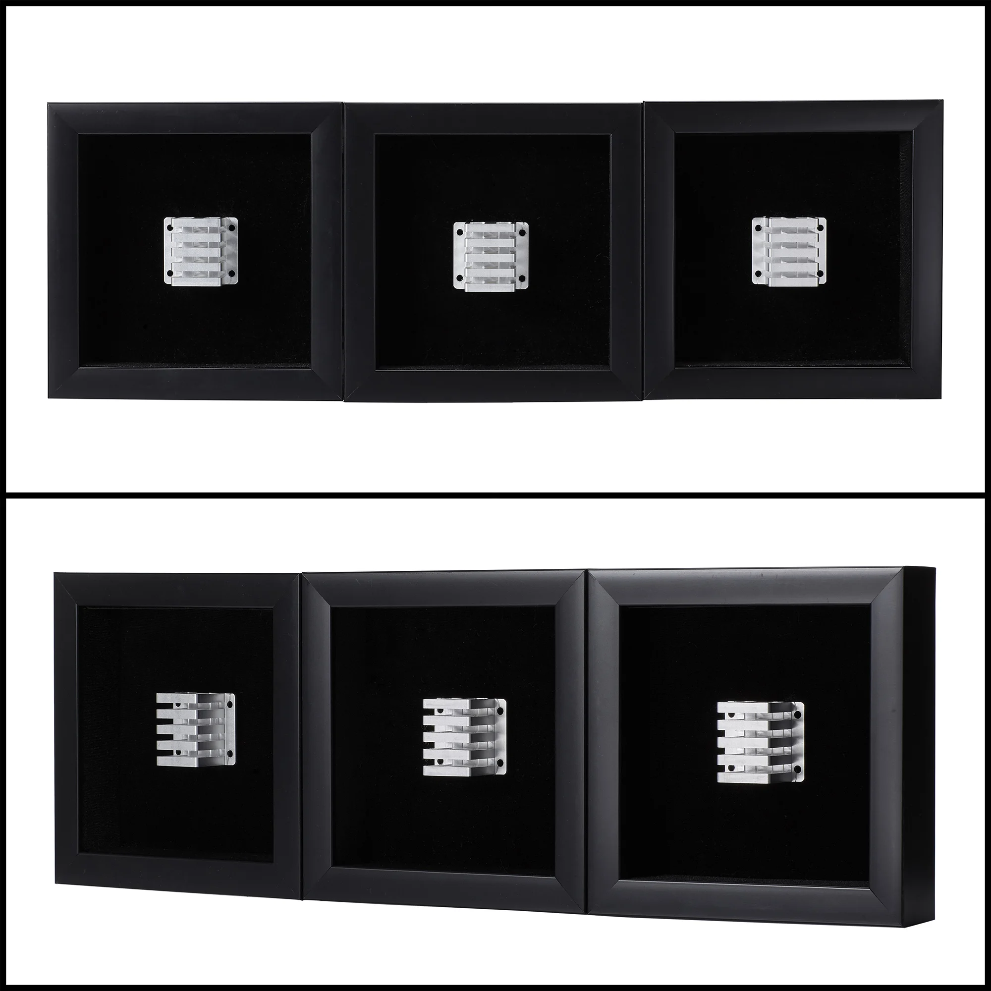 untitled triptych (specimens &amp; trophies) / 21x7x2"