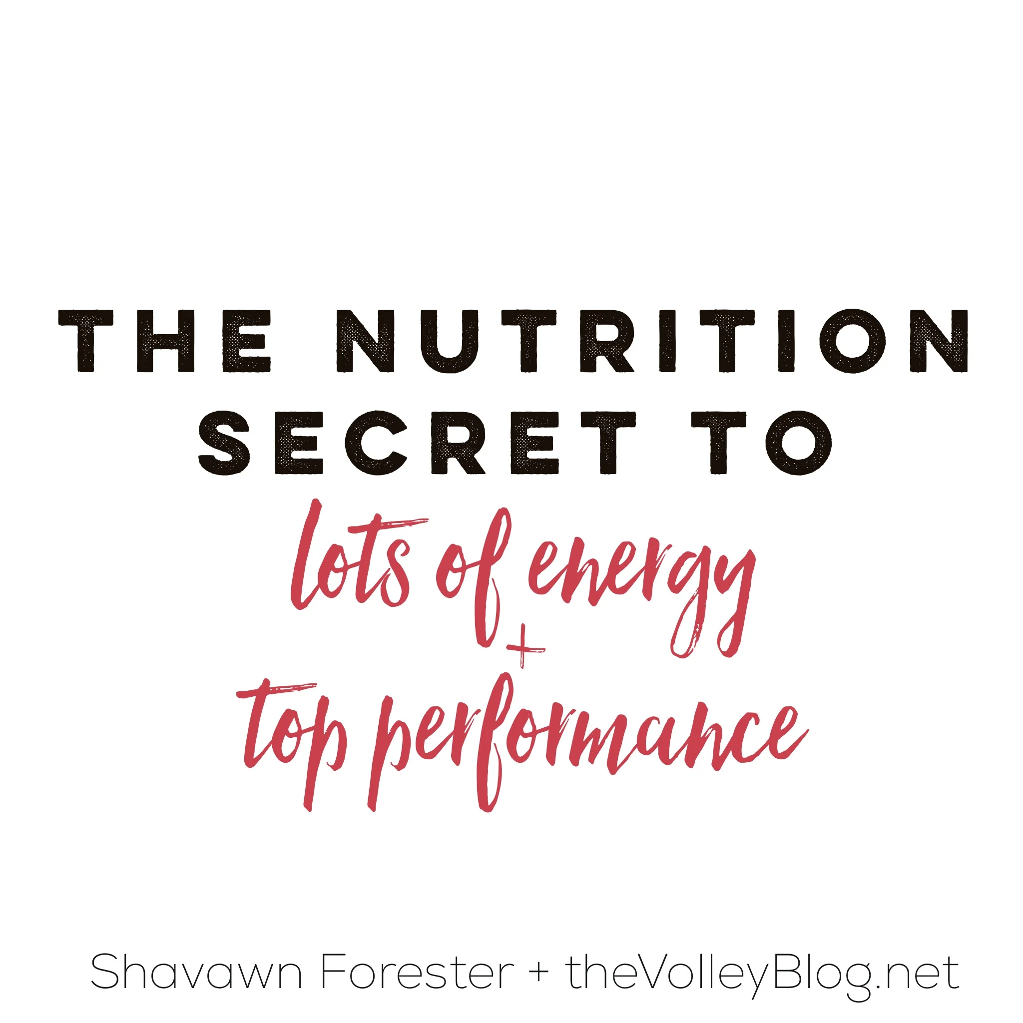 The Nutrition Secret to Lots of Energy and Top Performance - vlog 