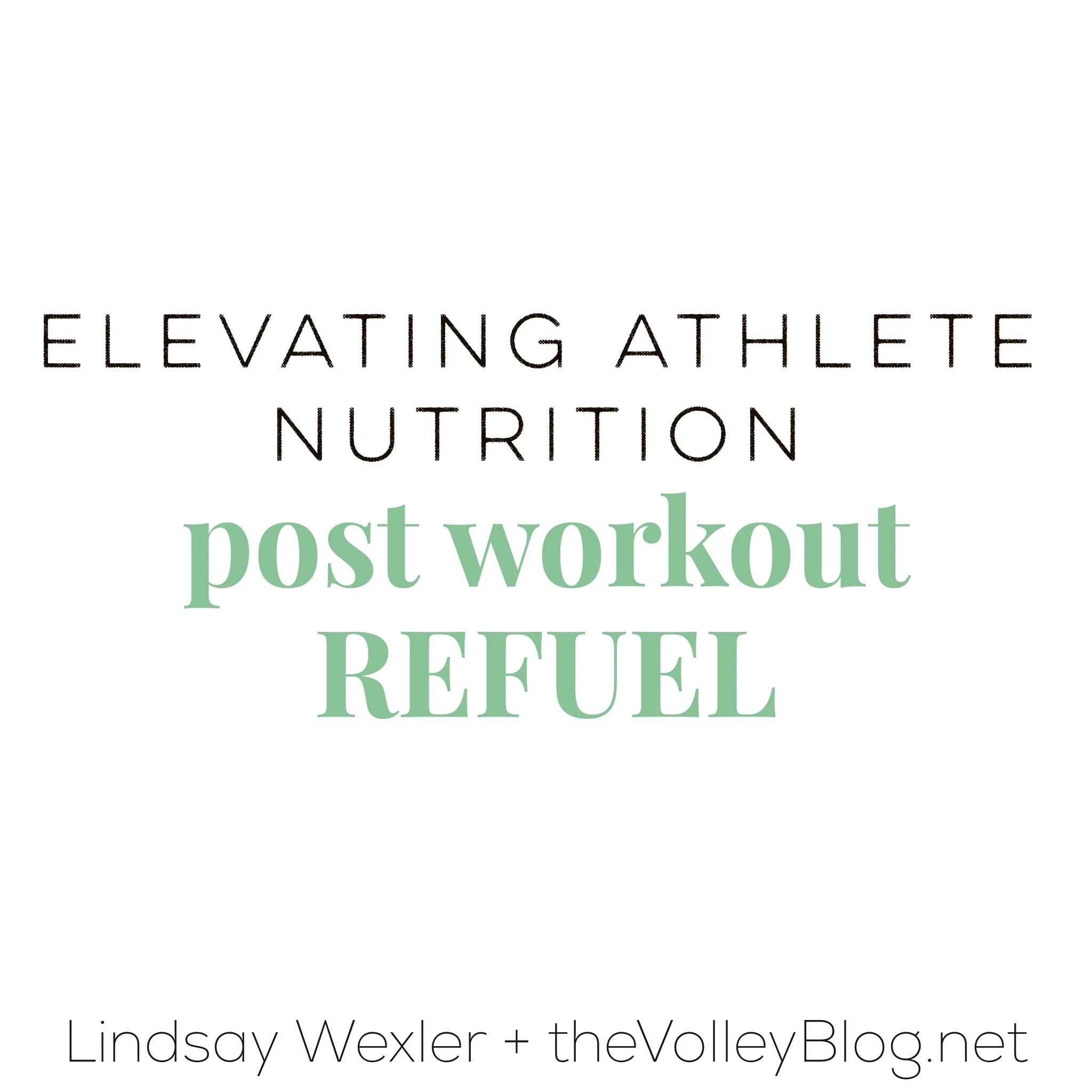 Elevating Athlete Nutrition - Post Workout Refuel