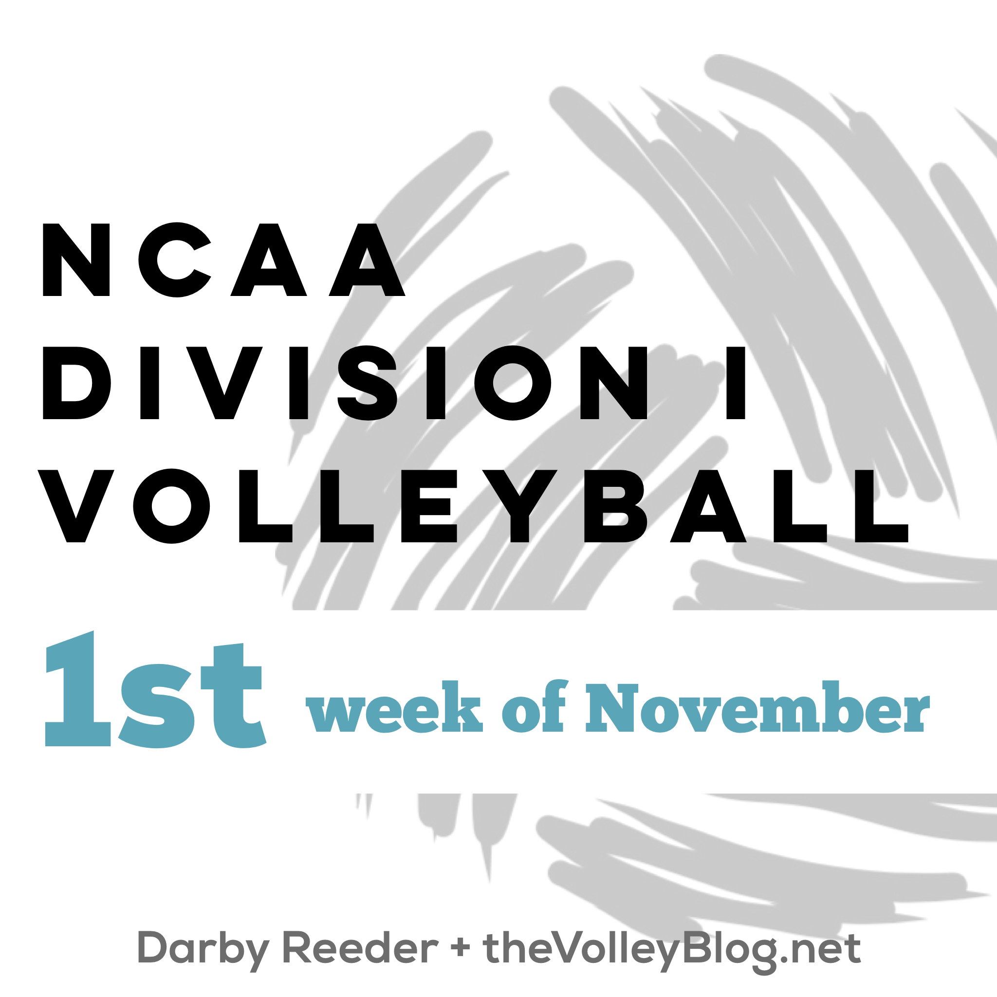 NCAA Division I Volleyball - Beginning of November