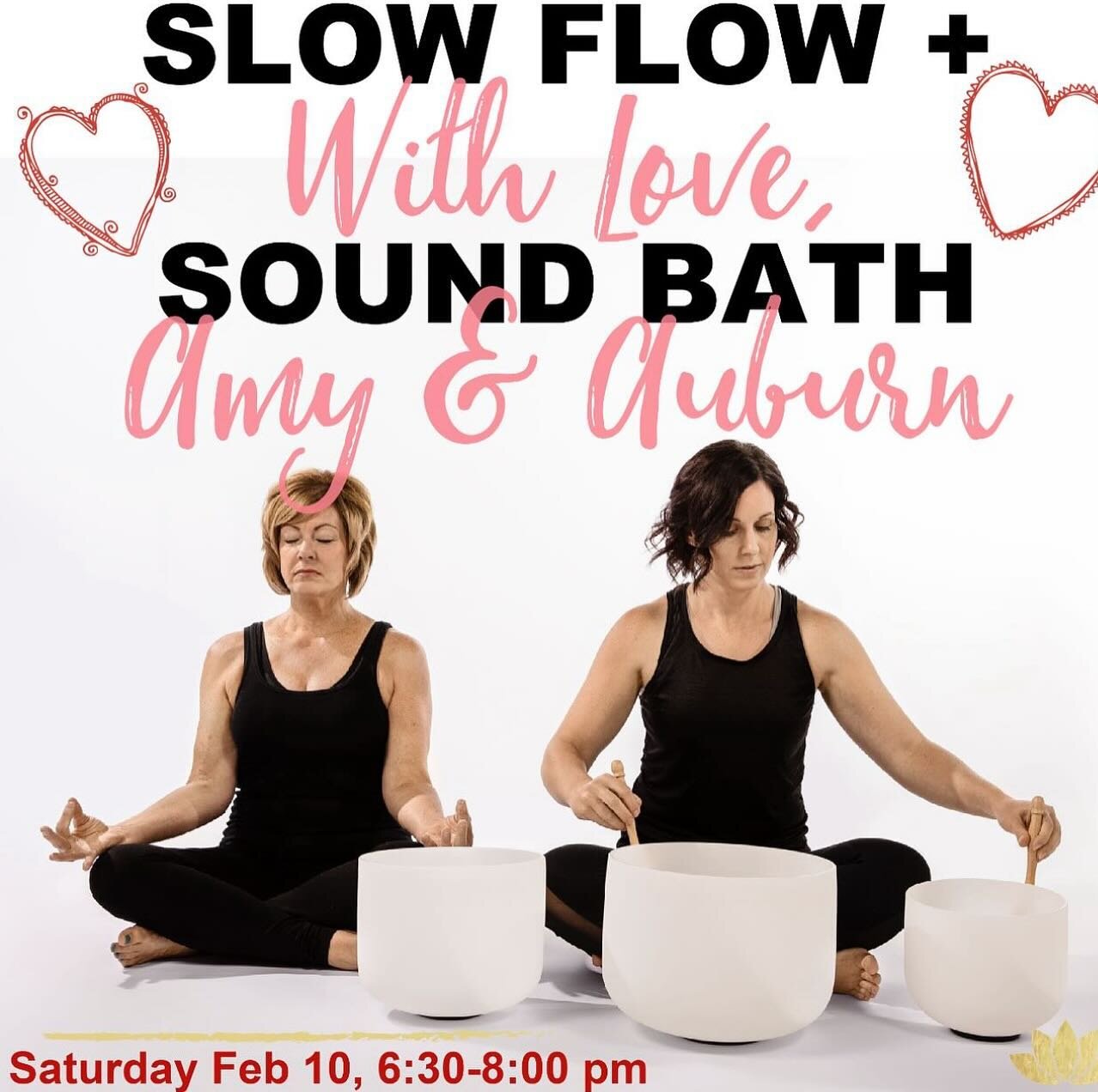 💕💕💕💕💕💕💕
SATURDAY There are still some openings to attend Saturday evenings Gentle Flow and Sound Bath Workshop. Sign up to secure your spot. And yes, there will be chocolate chip cookies! This will be the perfect flow if you are a seasoned yog