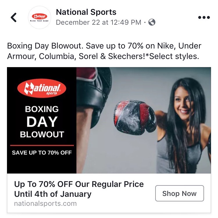 National Sports and Sport Chek- Digital and Print Ads