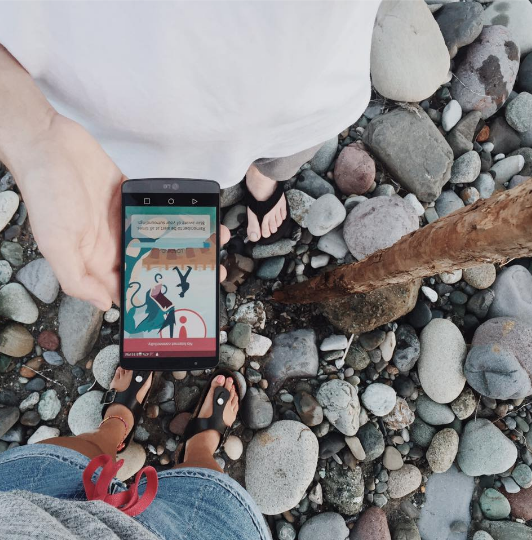 Pokemon Go hunting @ the Glen - by the River. 