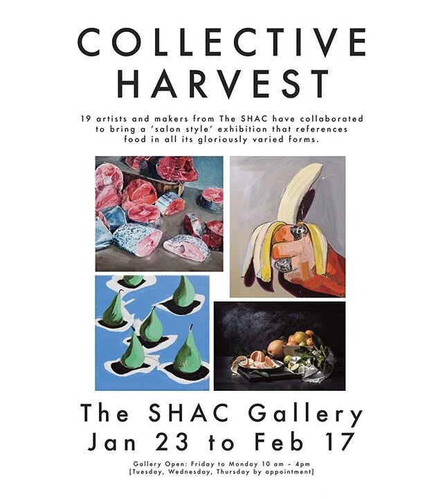 I&rsquo;m part of a group exhibition featuring 16 amazing artists and makers from the Shac in Robertson. Amazing works from paintings to surfboards to toy cars and sculptures all based around the interpretation of food. A feast for the eyes ! #shac_r