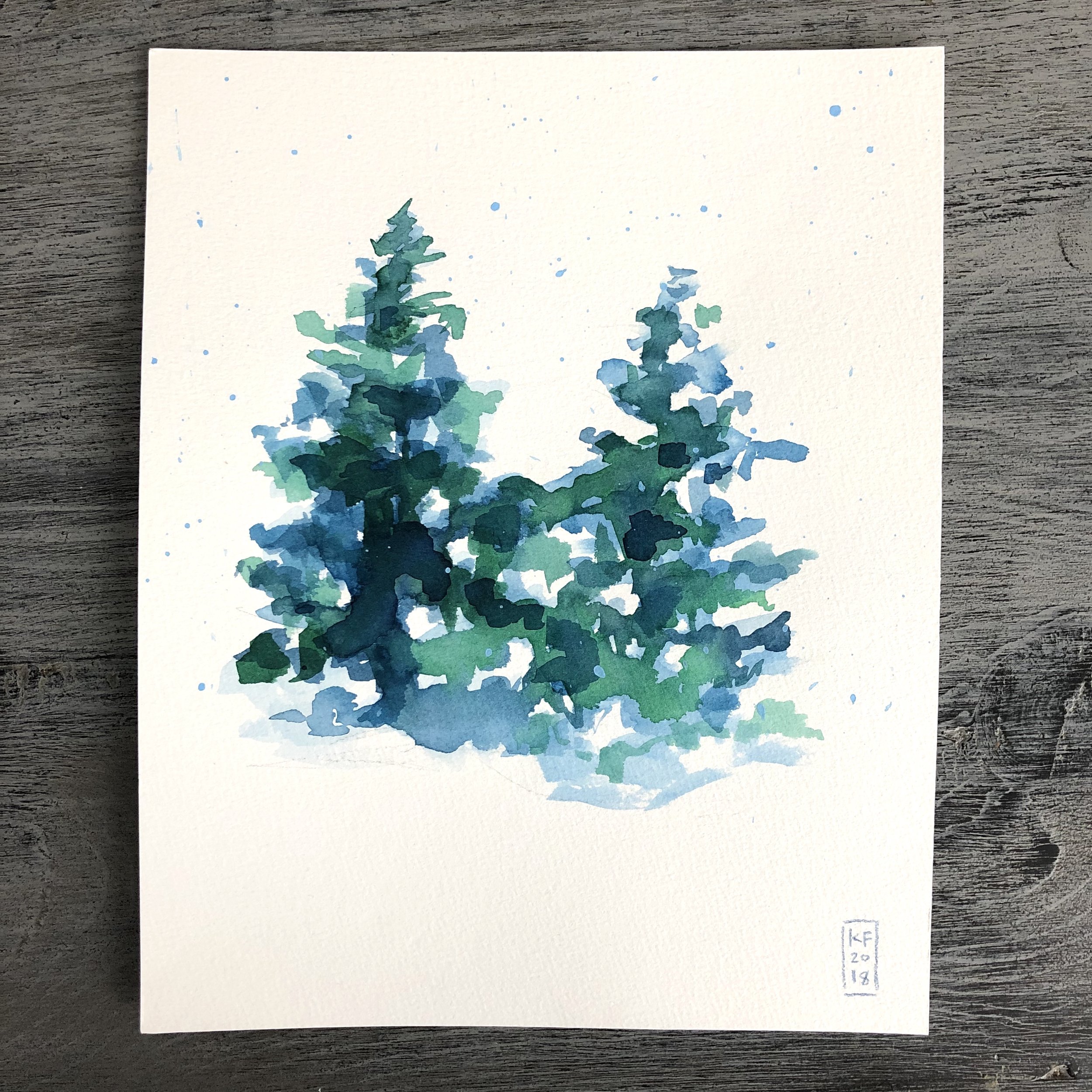 Inky Evergreens / Blue Green Duo