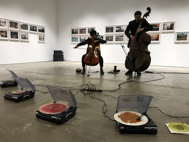 Performing with Jeff Denson to the deliciously beautiful records made by Jon Fischer and Danny Clay for their Turntable Drawings residency at the McEvoy Foundation. 