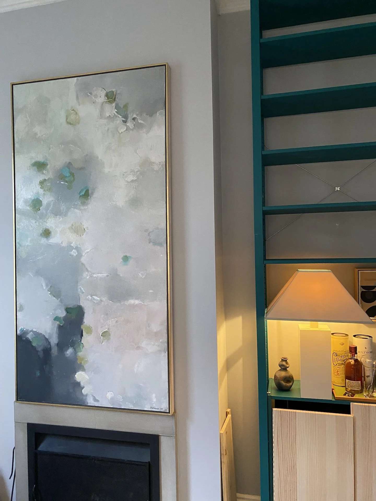 ‘Parsifal’, a monumental 1978 oil on canvas by Beverley Downie, in original timber box frame