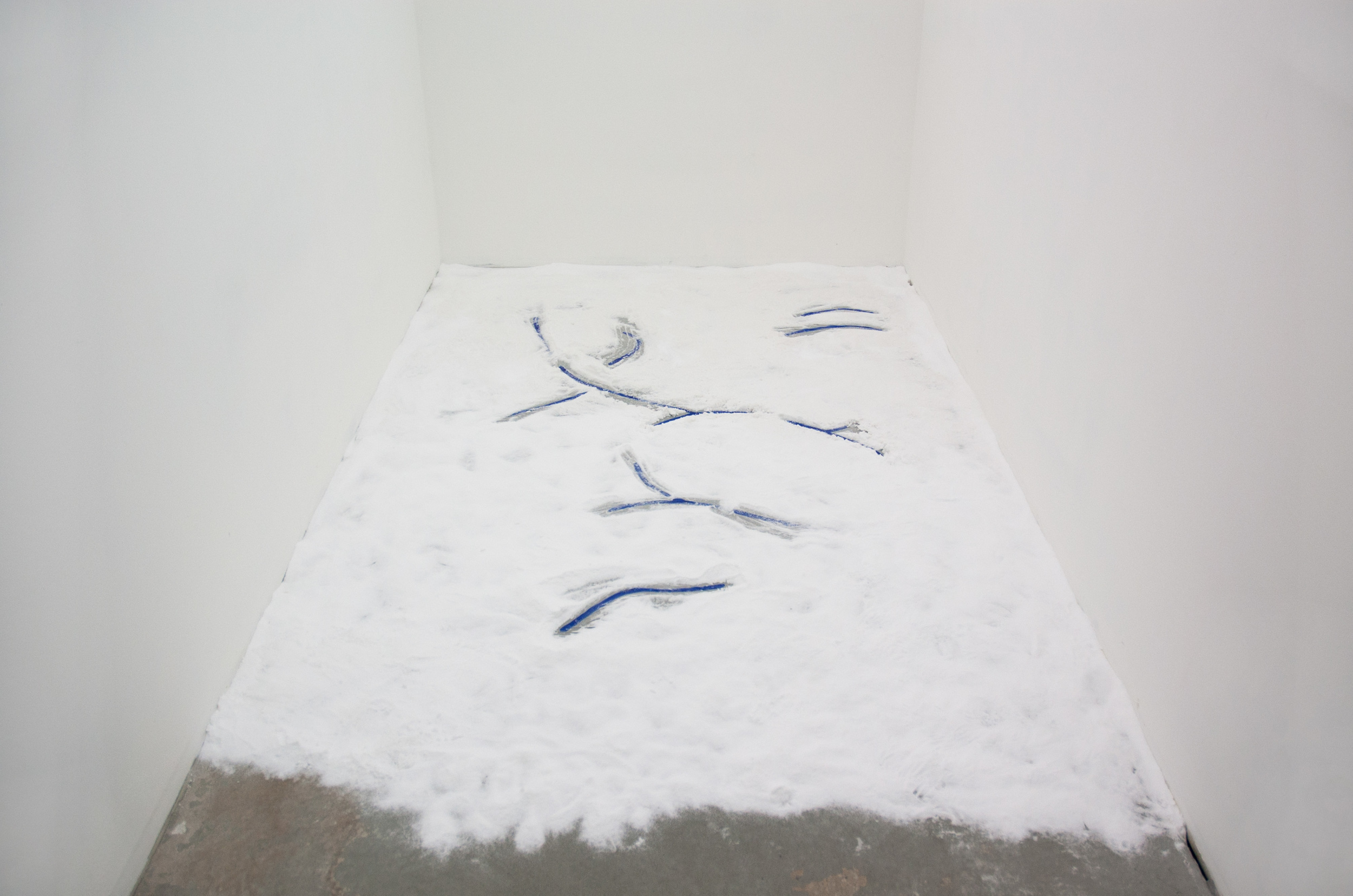  Free Sea, 2014 sea salt, acrylic paint  at  Flake  / Photo Kate Meakin 