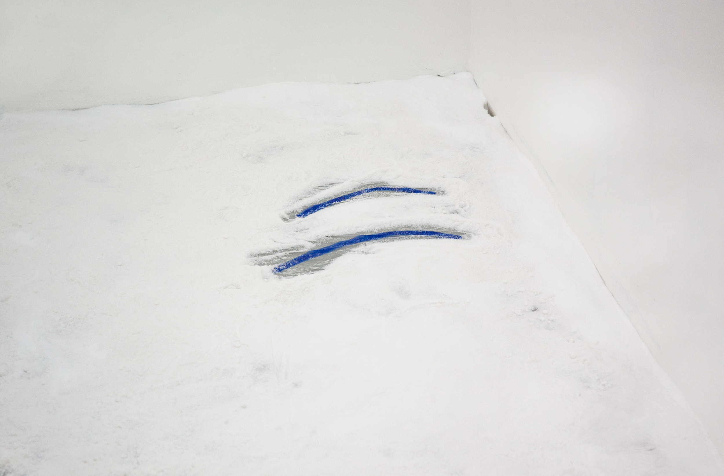  Free Sea, 2014 sea salt, acrylic paint  at  Flake  / Photo Kate Meakin 